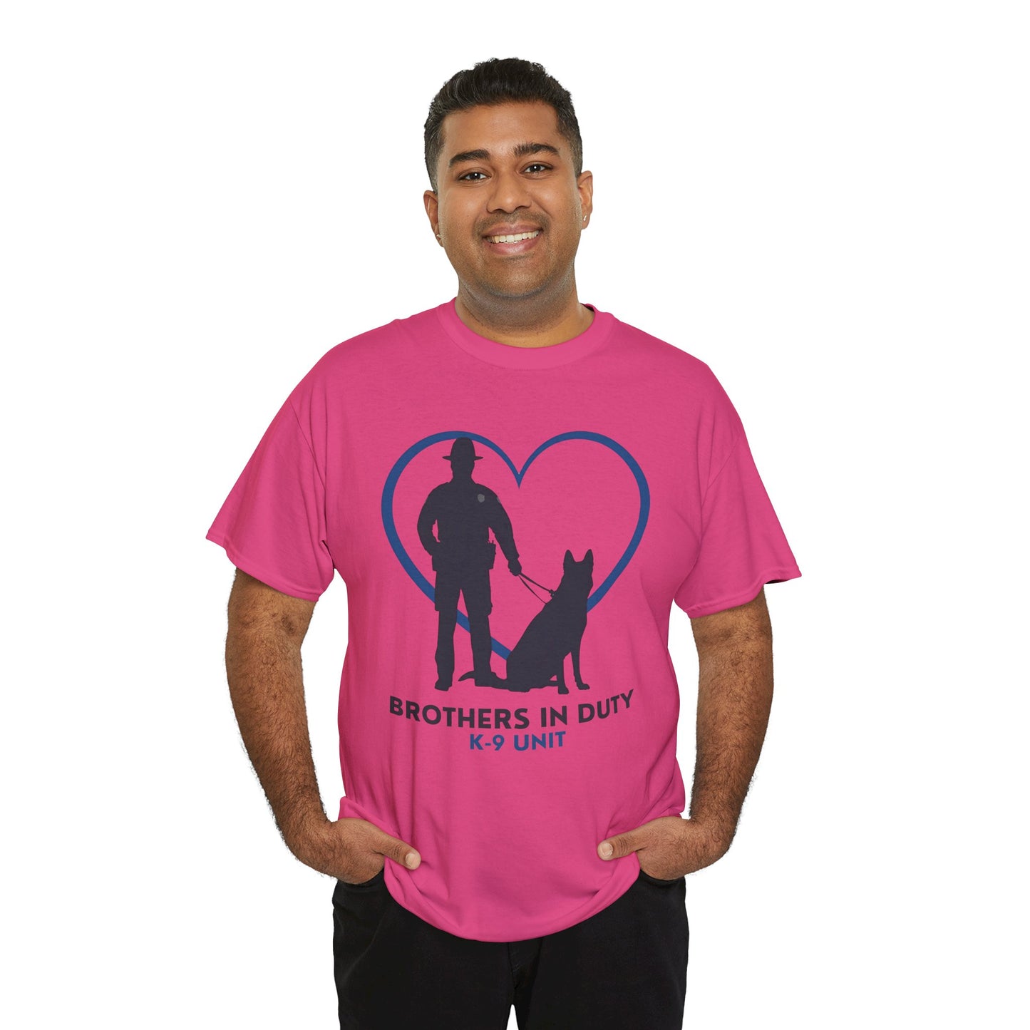 Heartfelt K-9 Unit Tee - Brothers In Duty | Police Officer Gift, Dog Lover Shirt, Law Enforcement Apparel