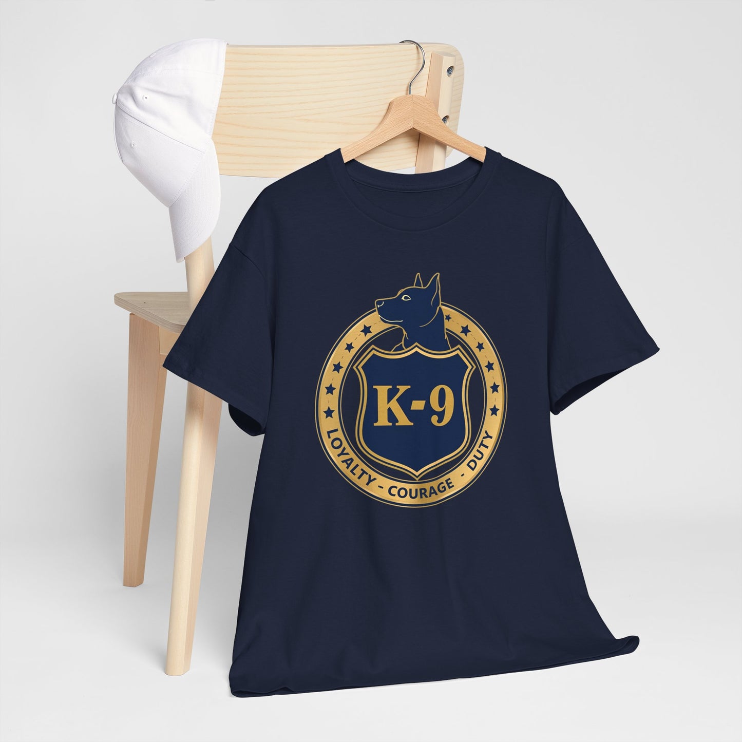 K-9 Police Unisex Heavy Cotton Tee - Loyalty Courage Duty | Dog Lover Gift, Law Enforcement Apparel, Dog Training Shirt