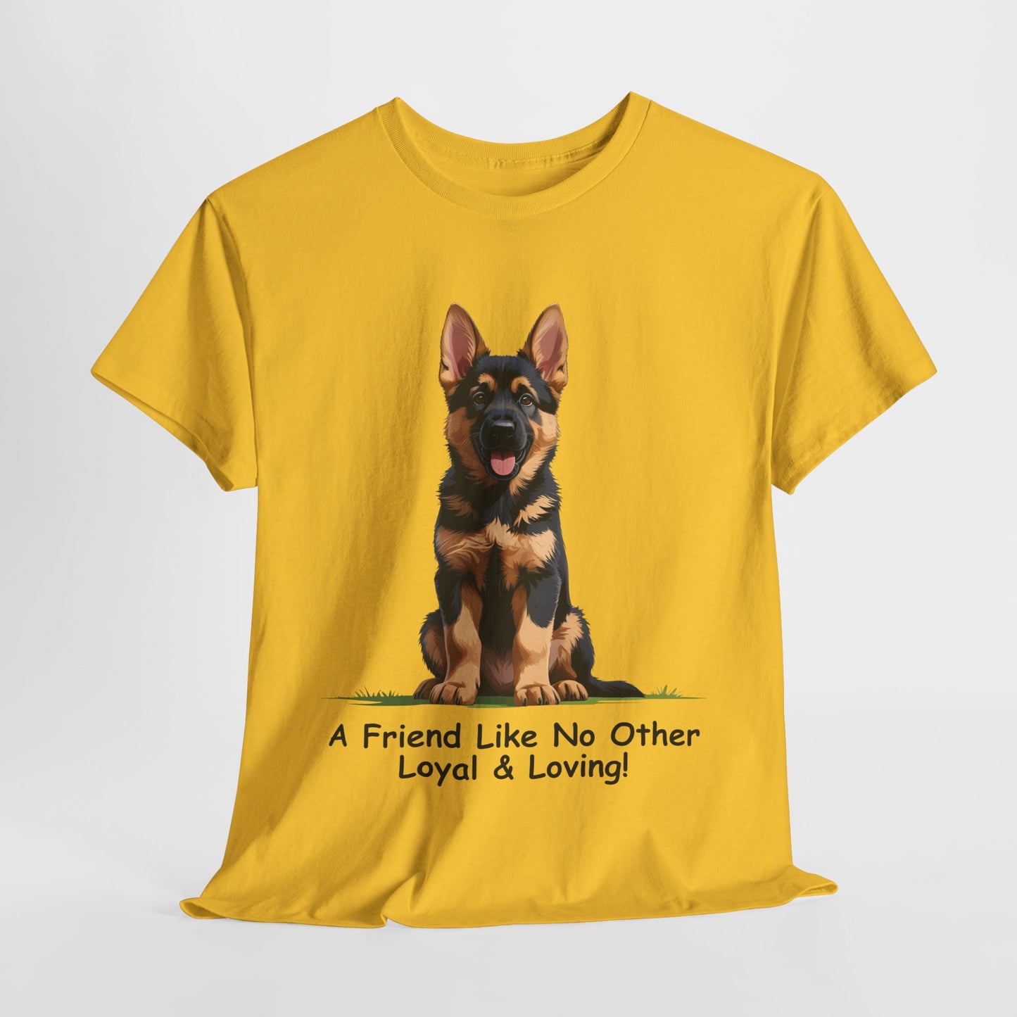 Adorable German Shepherd Puppy Lover Tee: A Friend Like No Other, Dog Owner Gift, Dog Mom Shirt, Gifts for Animal Lovers, Unisex Cotton T-shirt