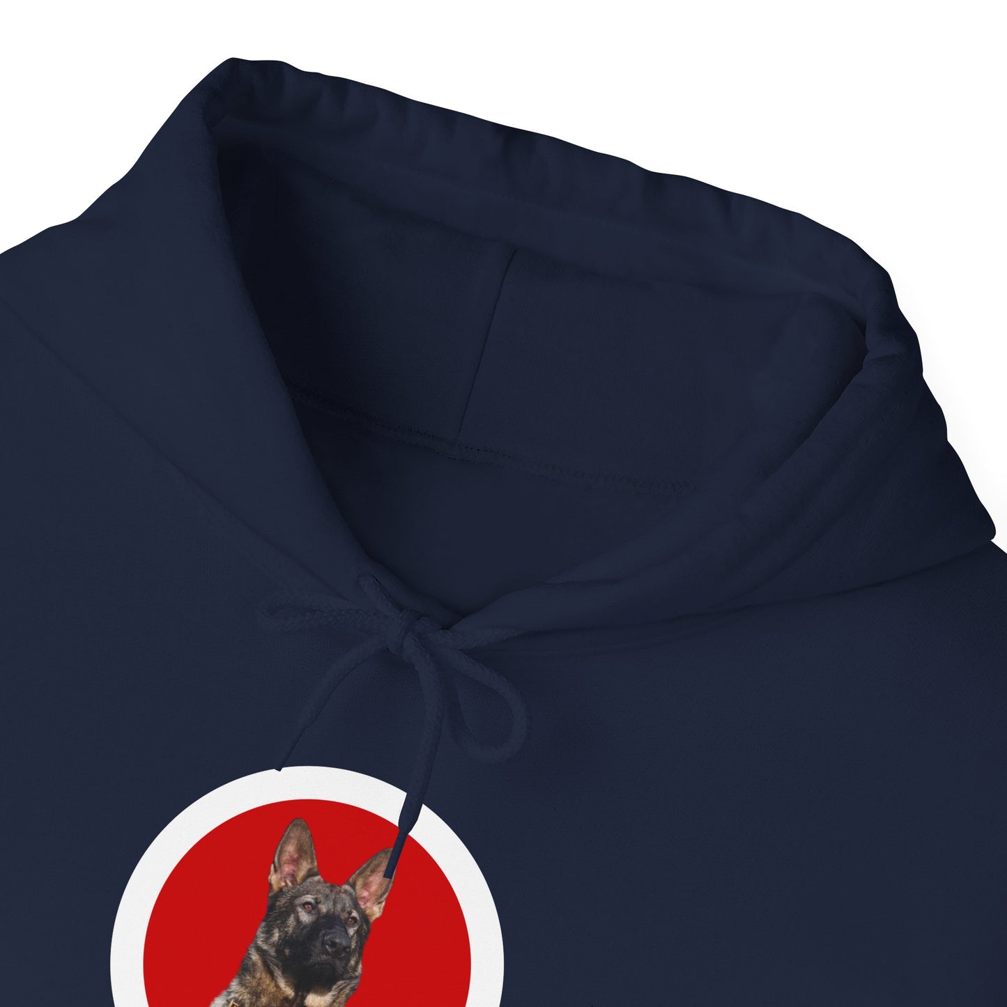 Unisex Dog Lover Hoodie With Close Up of Working Line German Shepherd and Caption Loyal & Loving