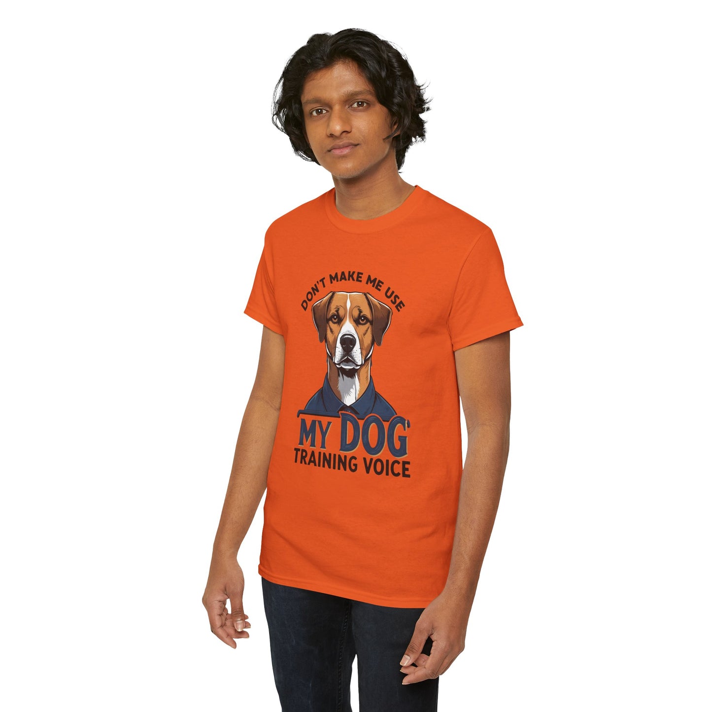Dog Training T-Shirt - Don't Make Me Use My Dog Training Voice | Perfect Gift for Dog Owners, Casual Wear, Funny Dog Humor Shirt, Pet Training Apparel