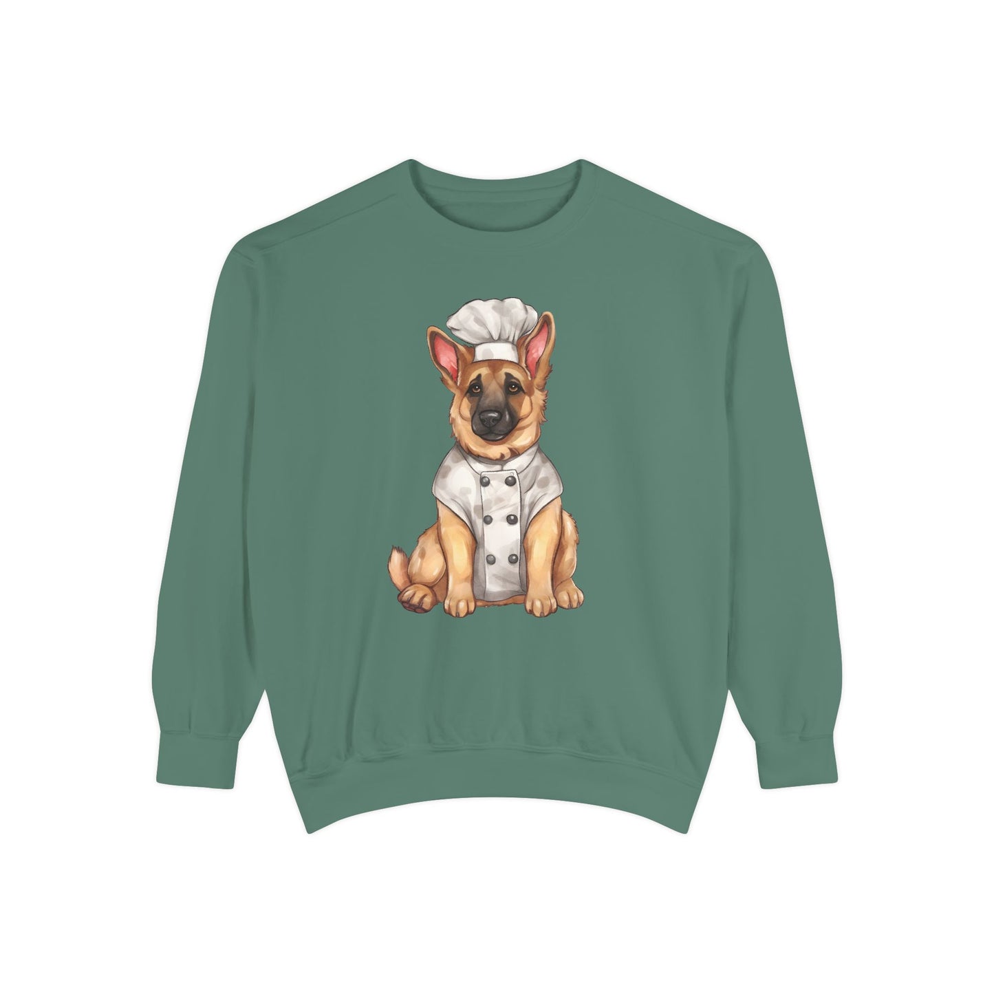 Chef German Shepherd Unisex Garment-Dyed Sweatshirt - Cute Dog Lover Gift