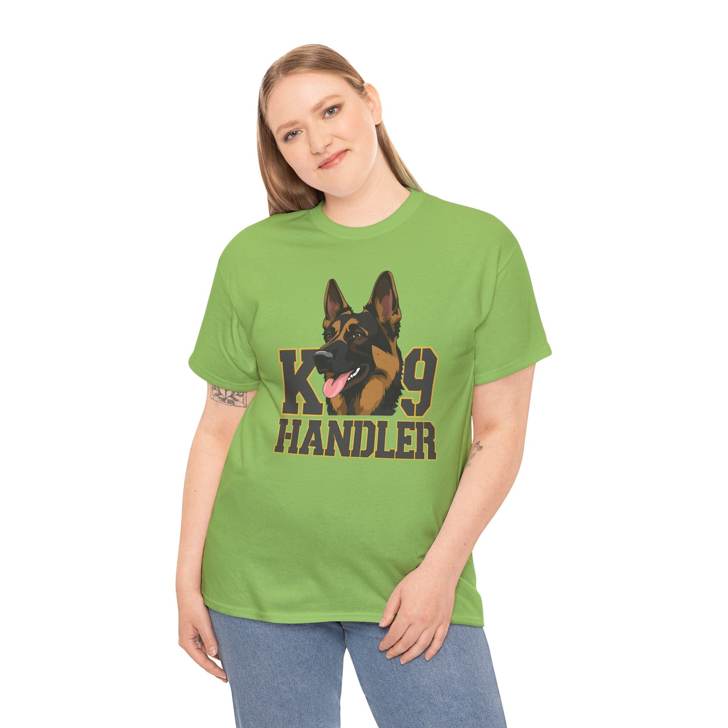 German Shepherd K9 Handler Tee, Perfect for Dog Lovers, Gift for Pet Owners, Unisex Cotton T-Shirt