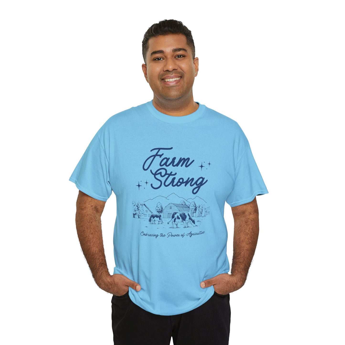 Farm Strong Unisex Cotton Tee - Embracing the Power of Agriculture, Motivational Shirt, Inspirational Tee