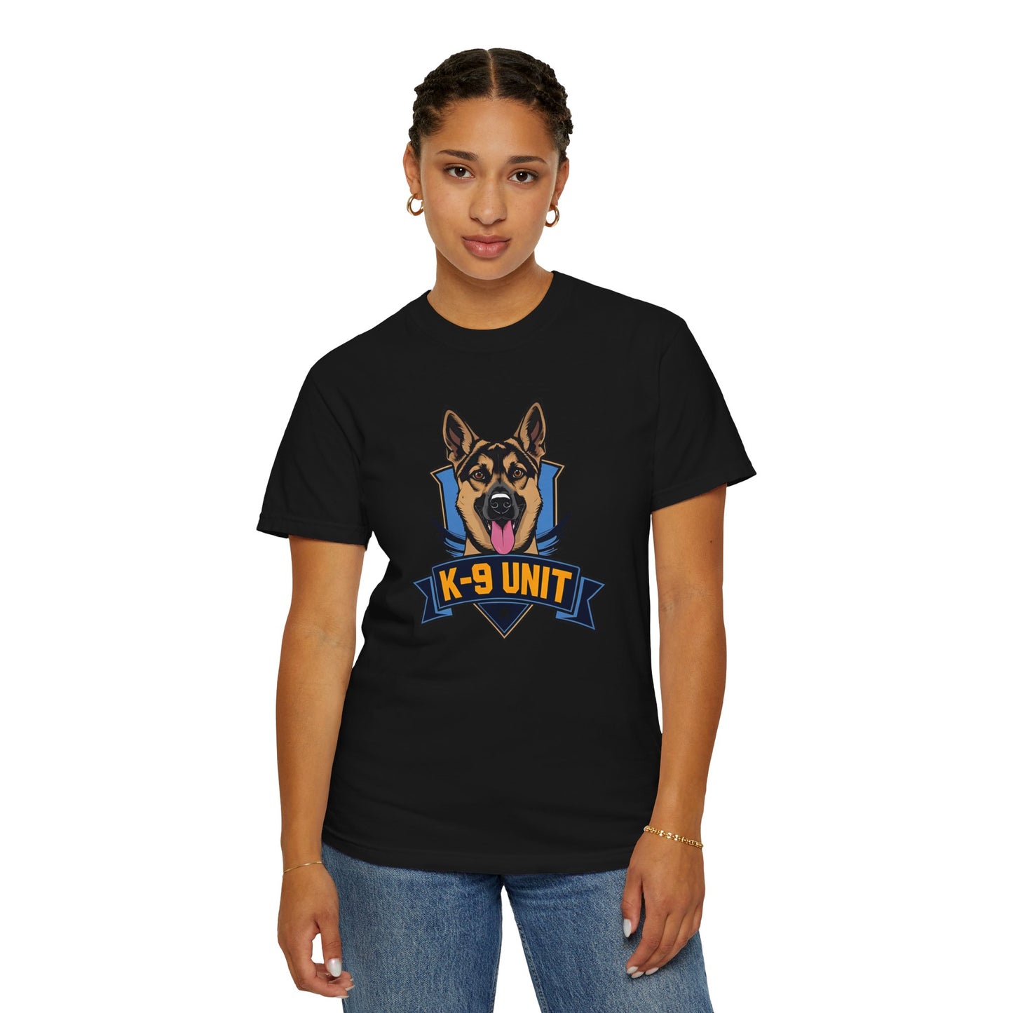 K-9 Unit Unisex Garment-Dyed T-shirt for Dog Lovers, Pet Owner Gift, Casual Wear