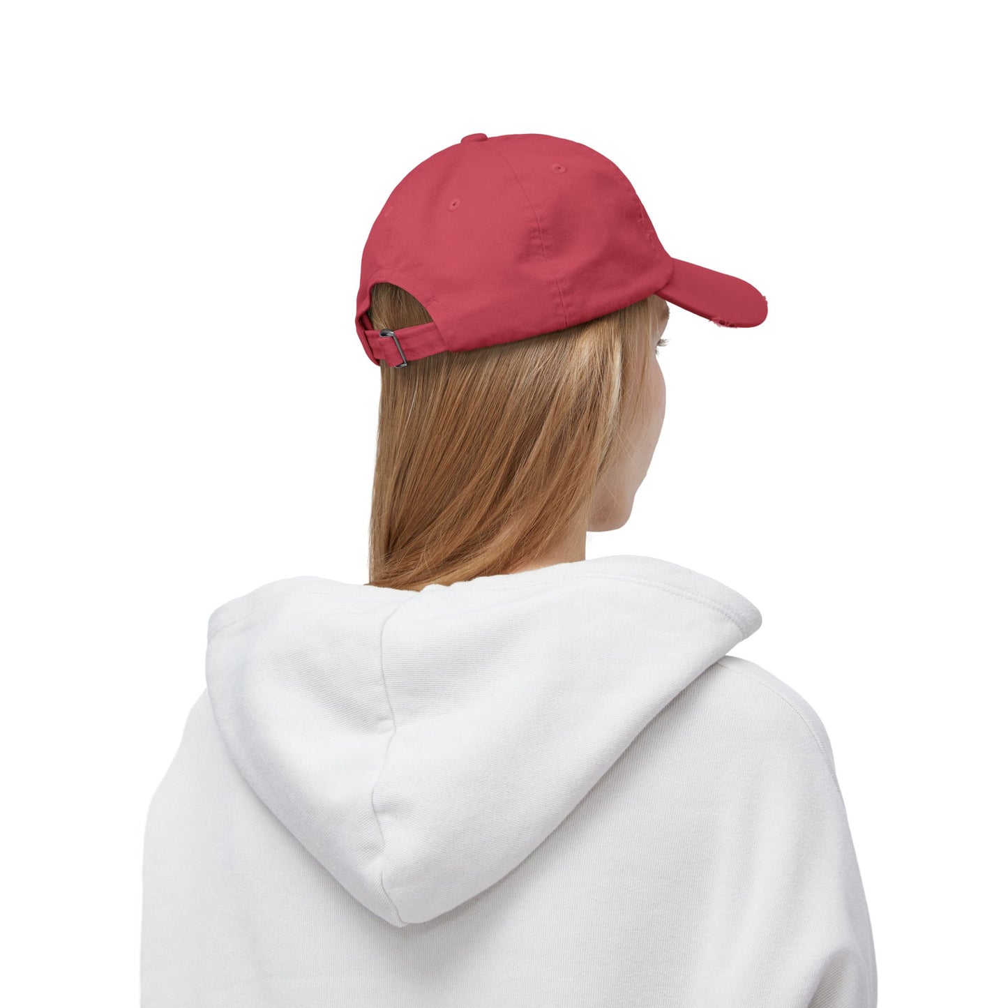 Unisex Distressed Cap Featuring a Trainer Leading German Shepherd, Dog Trainer Gift