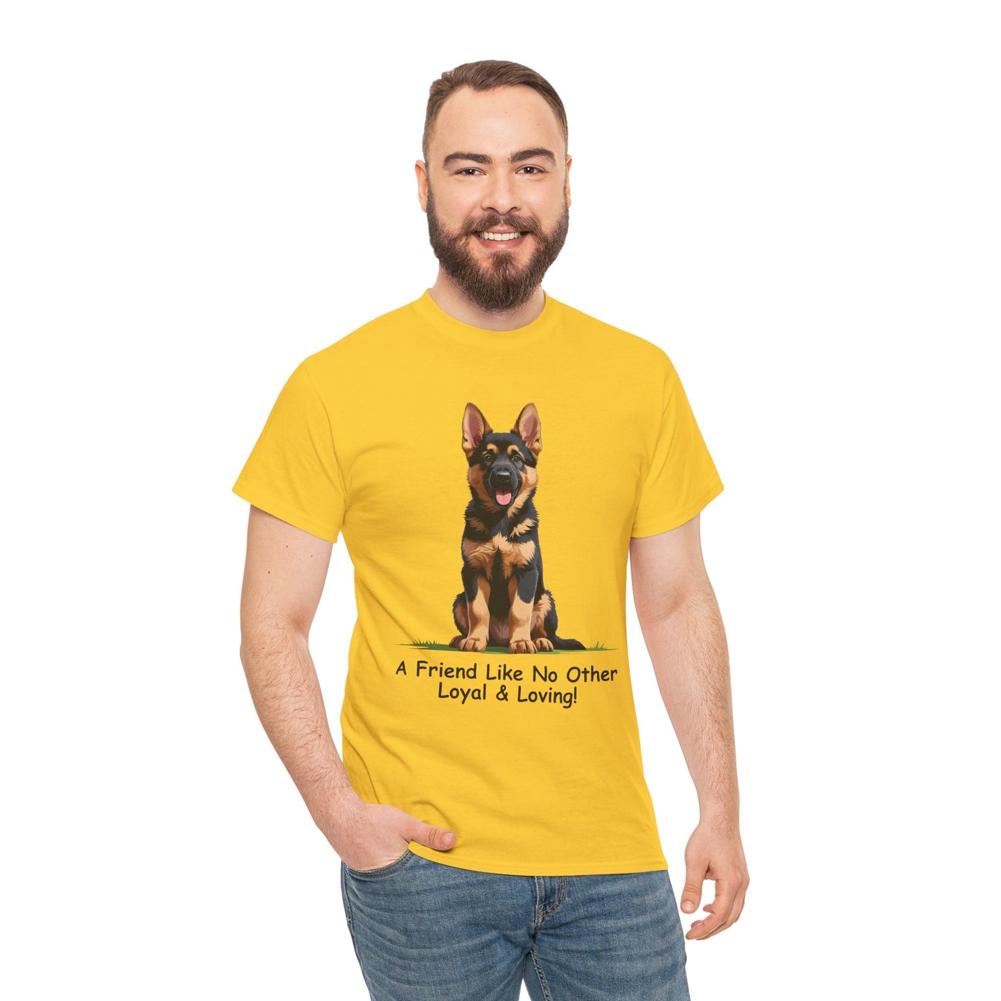 Adorable German Shepherd Puppy Lover Tee: A Friend Like No Other, Dog Owner Gift, Dog Mom Shirt, Gifts for Animal Lovers, Unisex Cotton T-shirt