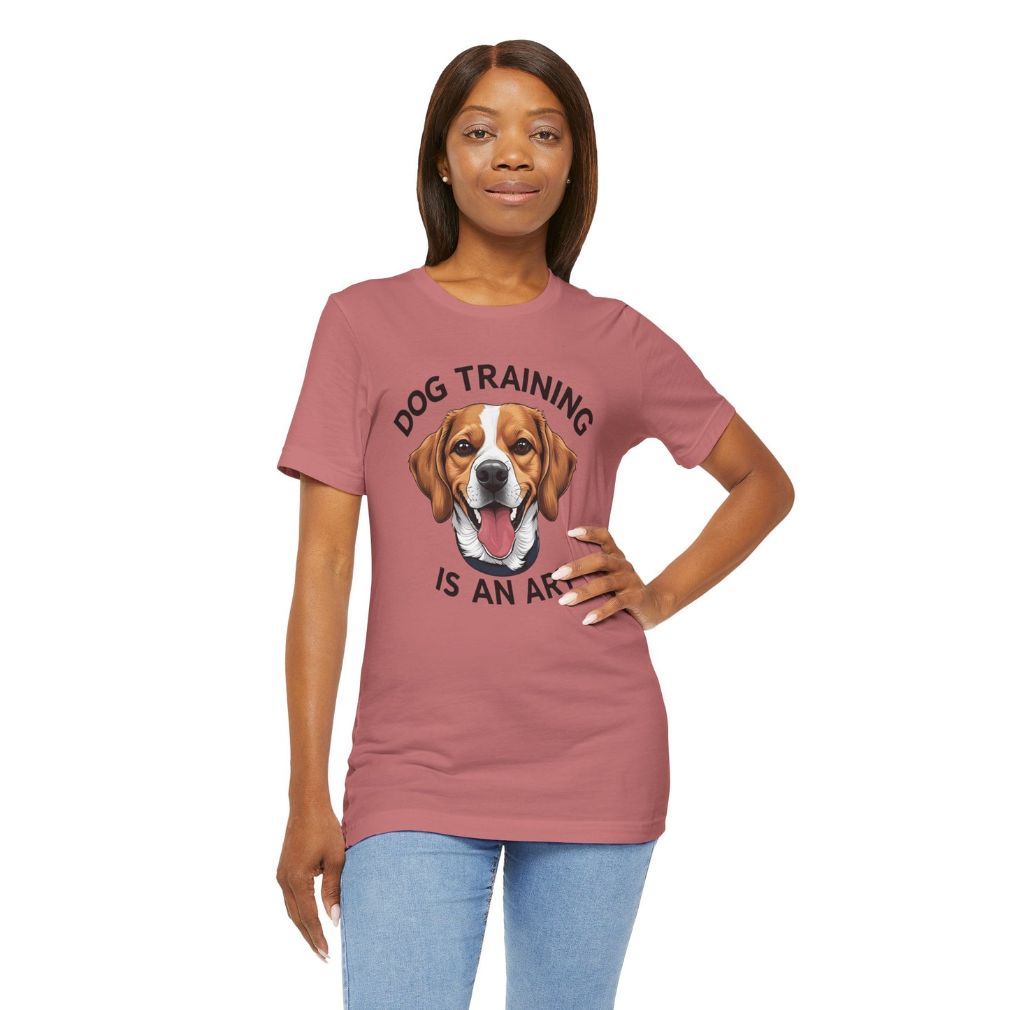 Dog Training is An Art Tee - Unisex Jersey Short Sleeve, Gift for Dog Lovers, Training T-Shirt, Dog Owner Apparel, Cute Canine Shirt