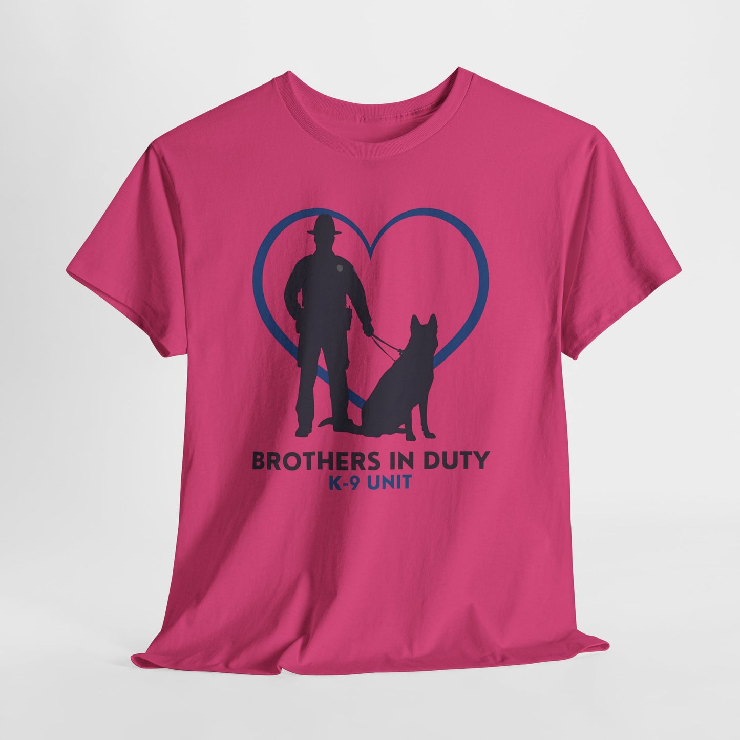 Heartfelt K-9 Unit Tee - Brothers In Duty | Police Officer Gift, Dog Lover Shirt, Law Enforcement Apparel