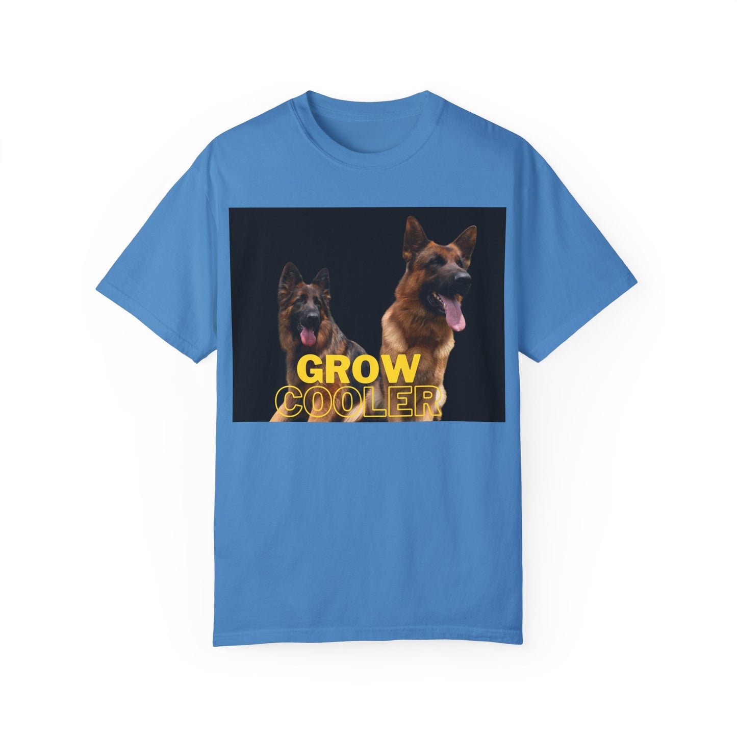 Unisex Dog Lover T-Shirt With Two German Shepherds and Caption Grow Cooler