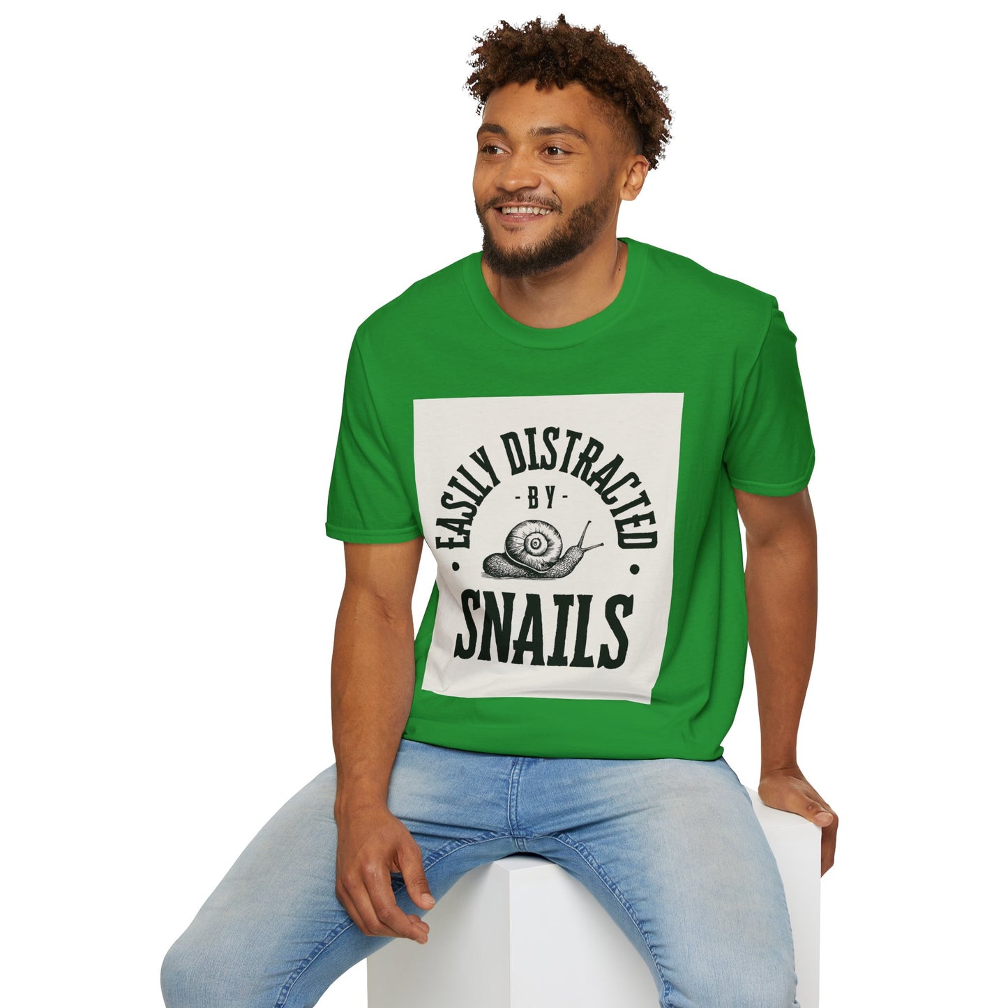 Easily Distracted by Snails Vintage T-Shirt, Funny Snail Tee, Gift for Nature Lovers, Humorous Graphic Shirt, Cute Casual Wear