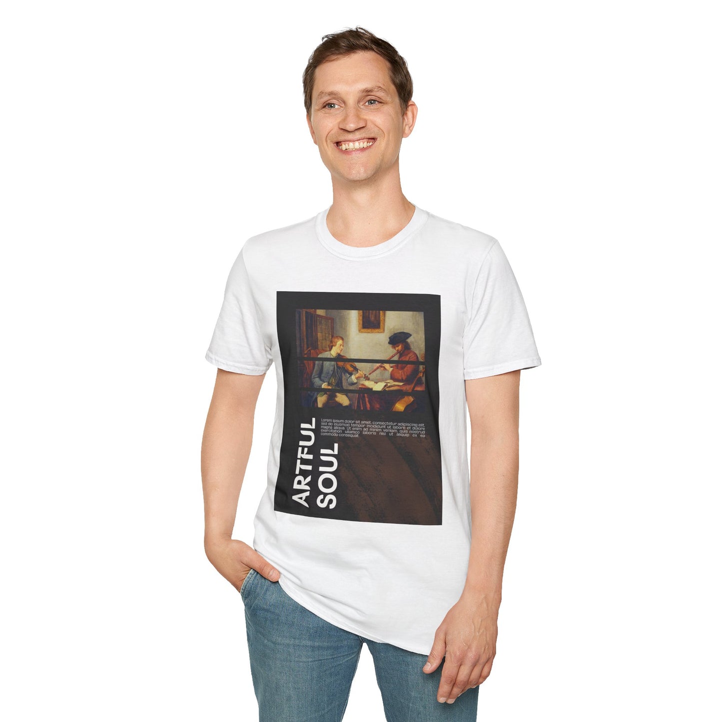 Artful Soul Unisex Softstyle T-Shirt, Artistic Tee, Gift for Art Lovers, Casual Wear, Creative Fashion, Art Enthusiast Shirt
