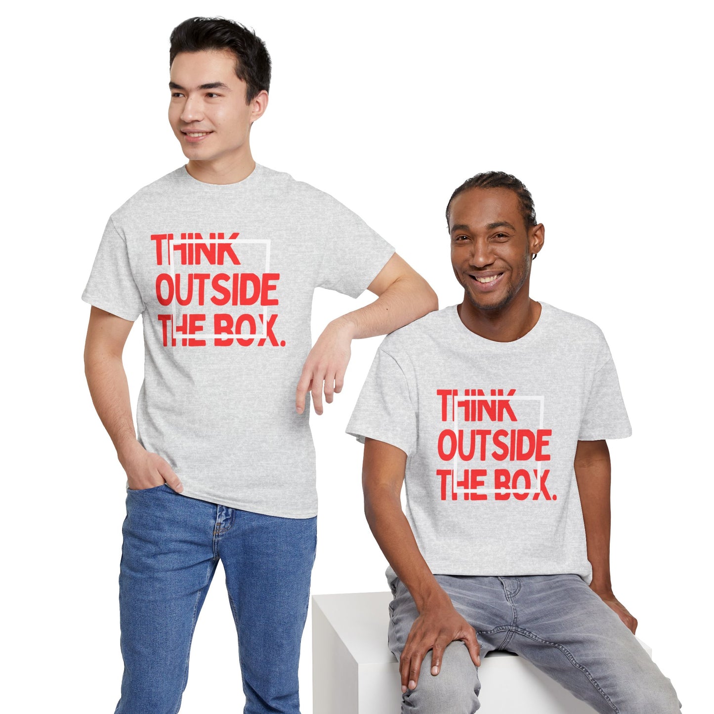 Creative Thinking Unisex Cotton Tee - Thin Out of Box, Inspirational Shirt, Motivational Gifts, Trendy Top for All Occasions, Perfect for Dreamers