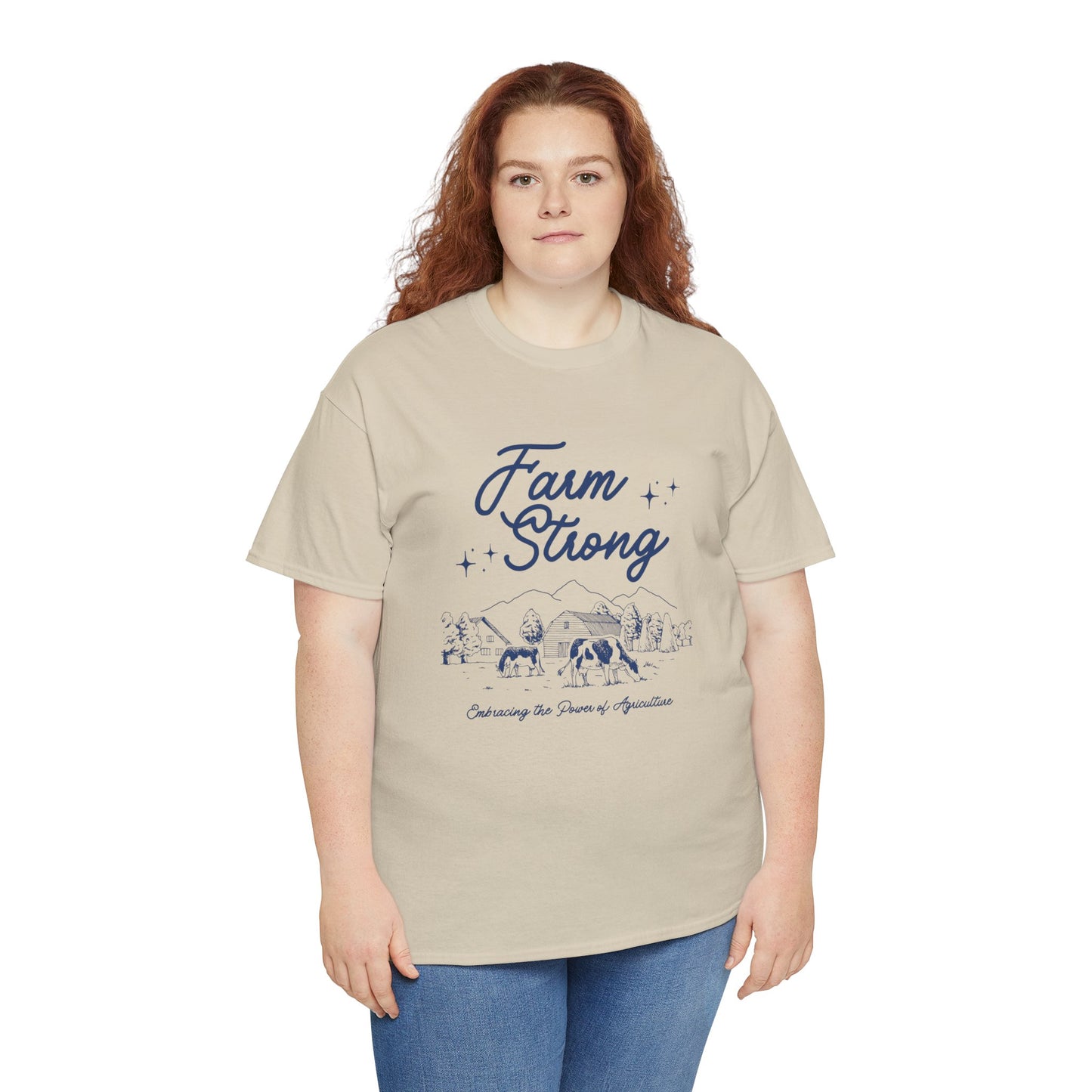 Farm Strong Unisex Cotton Tee - Embracing the Power of Agriculture, Motivational Shirt, Inspirational Tee