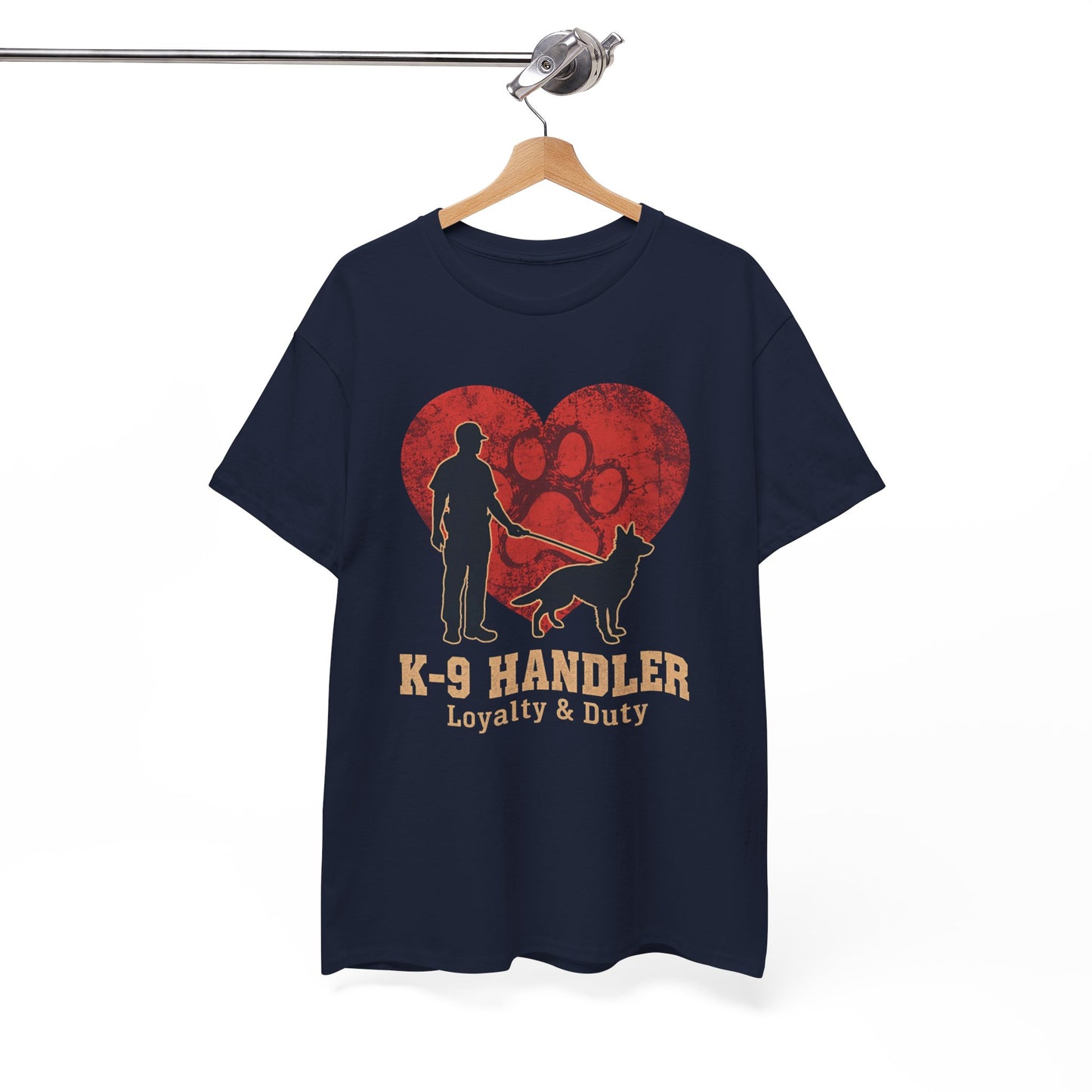 K-9 Handler Heart Tee - Loyalty & Duty, Dog Lover Gift, Pet Owner Apparel
