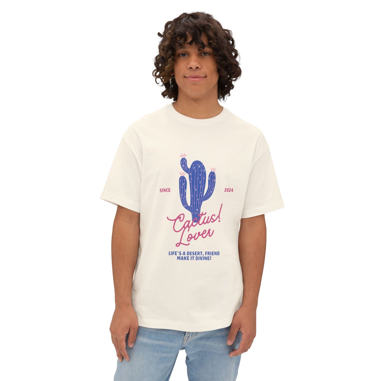 Cactus Lover Boxy Tee - Ideal for Plant Enthusiasts, Casual Wear, Gift for Friends, Summer Fashion, Nature Lovers