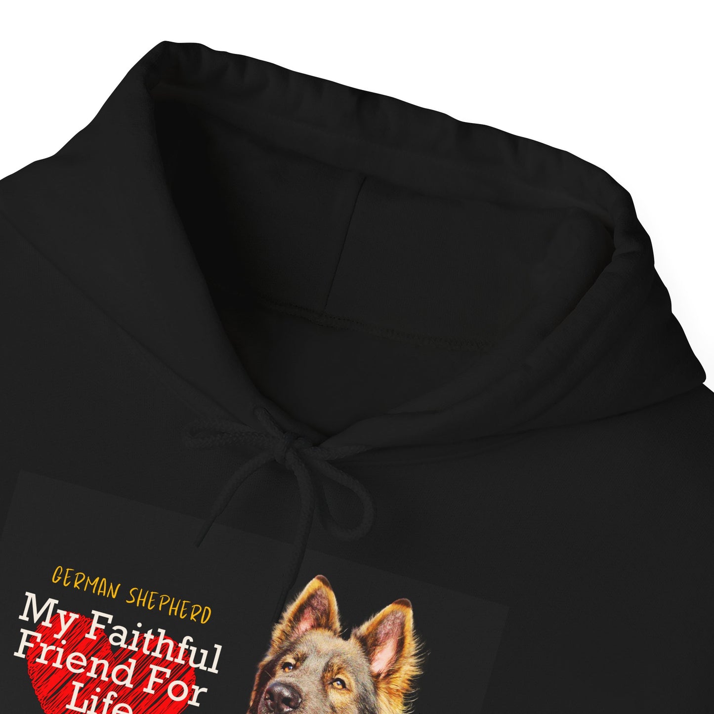 Unisex Dog Lover Hoodie With Old-fashioned German Shepherd and Quote My Faithful Friend For Life