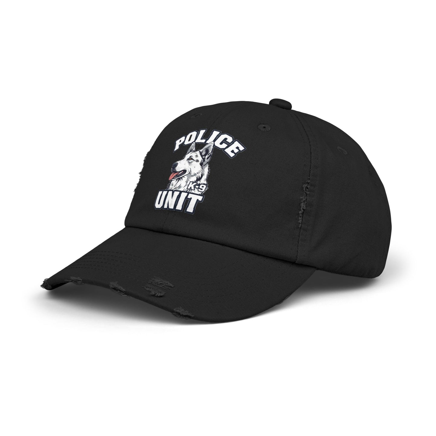 German Shepherd K-9 Police Unit Distressed Cap | Unisex Vintage Hat for Dog Lovers & Police Supporters