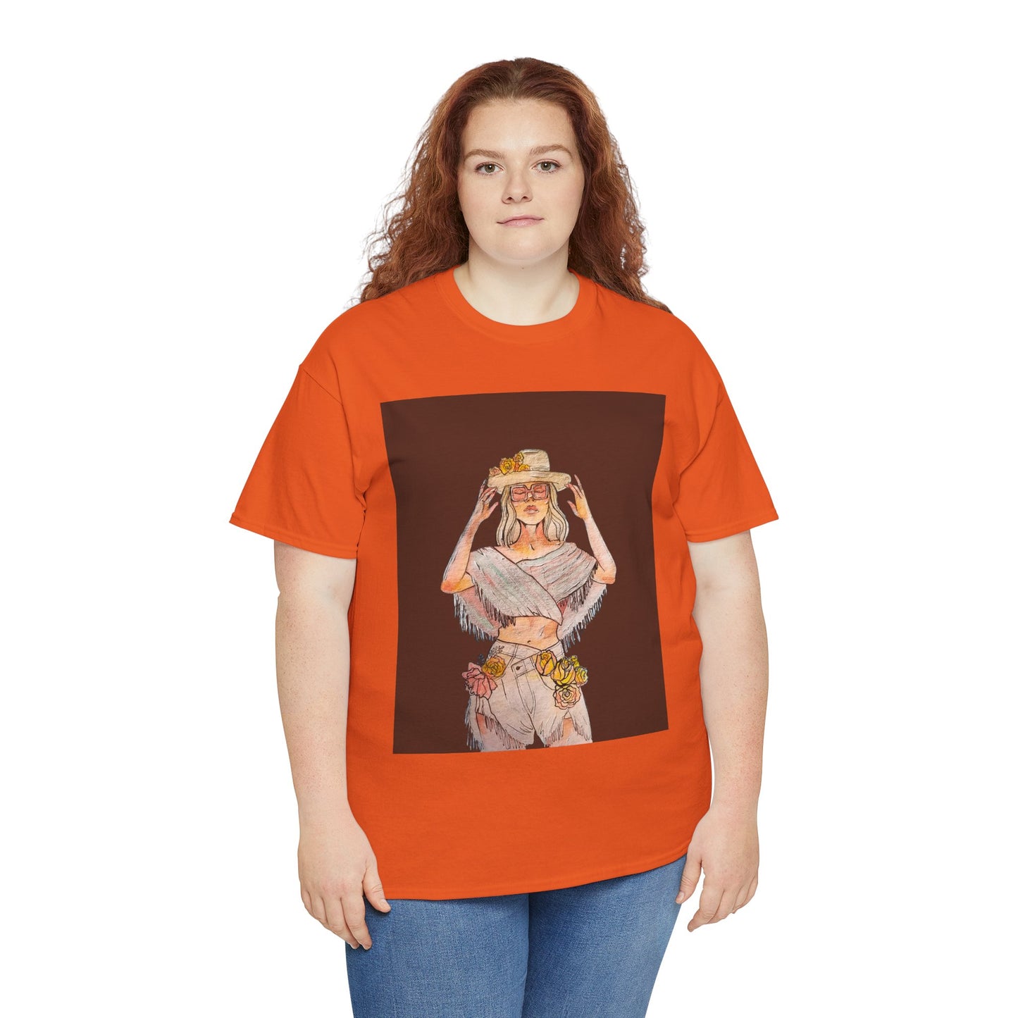 Bohemian Vibes Unisex Heavy Cotton Vintage Tee, Casual Wear, Summer Style Shirt, Gift for Her, Festival Outfit, Art-Inspired Apparel