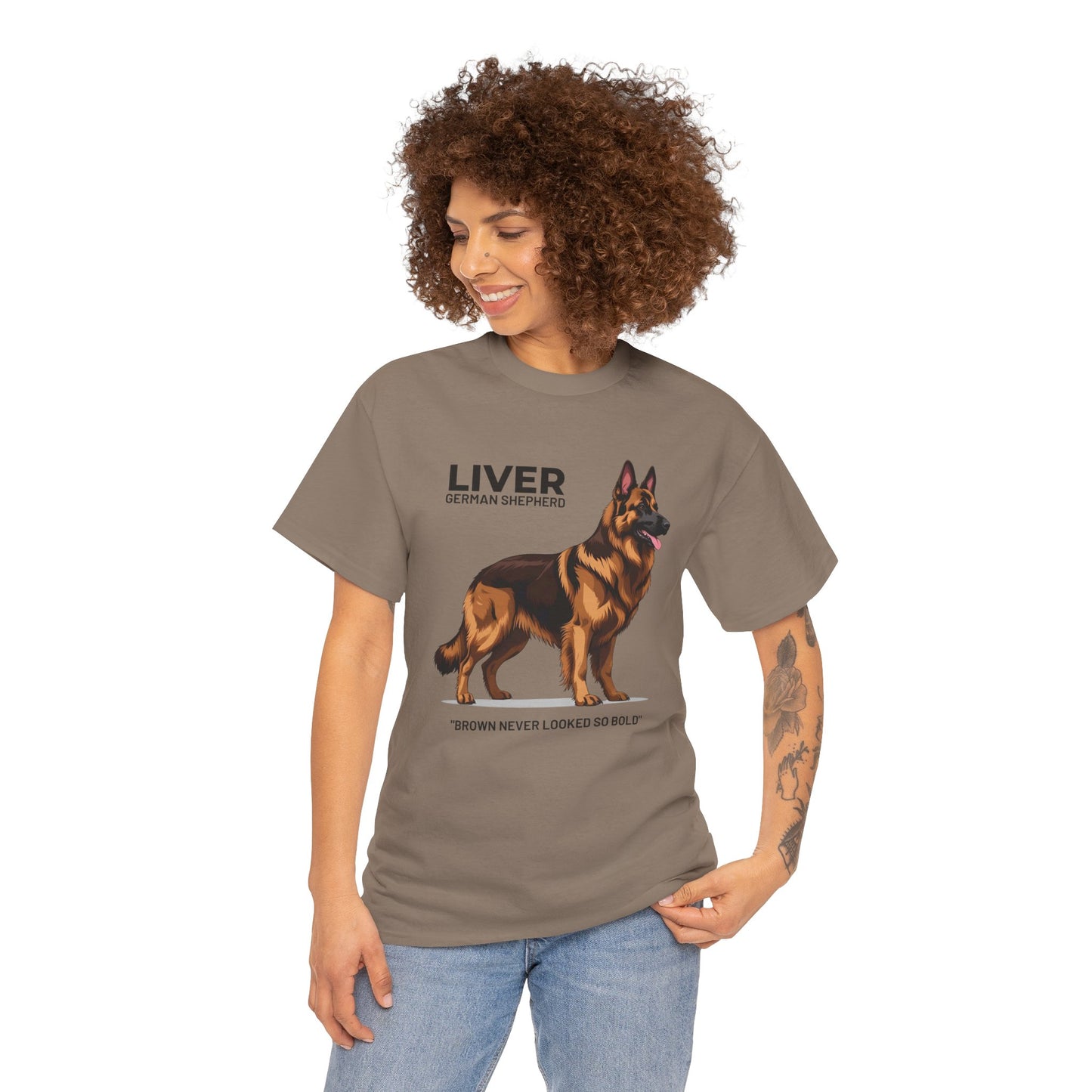 Liver German Shepherd Lover Tee - Brown Never Looked So Bold | Dog Owner Gift, Pet Parent Shirt, Animal Lover Apparel