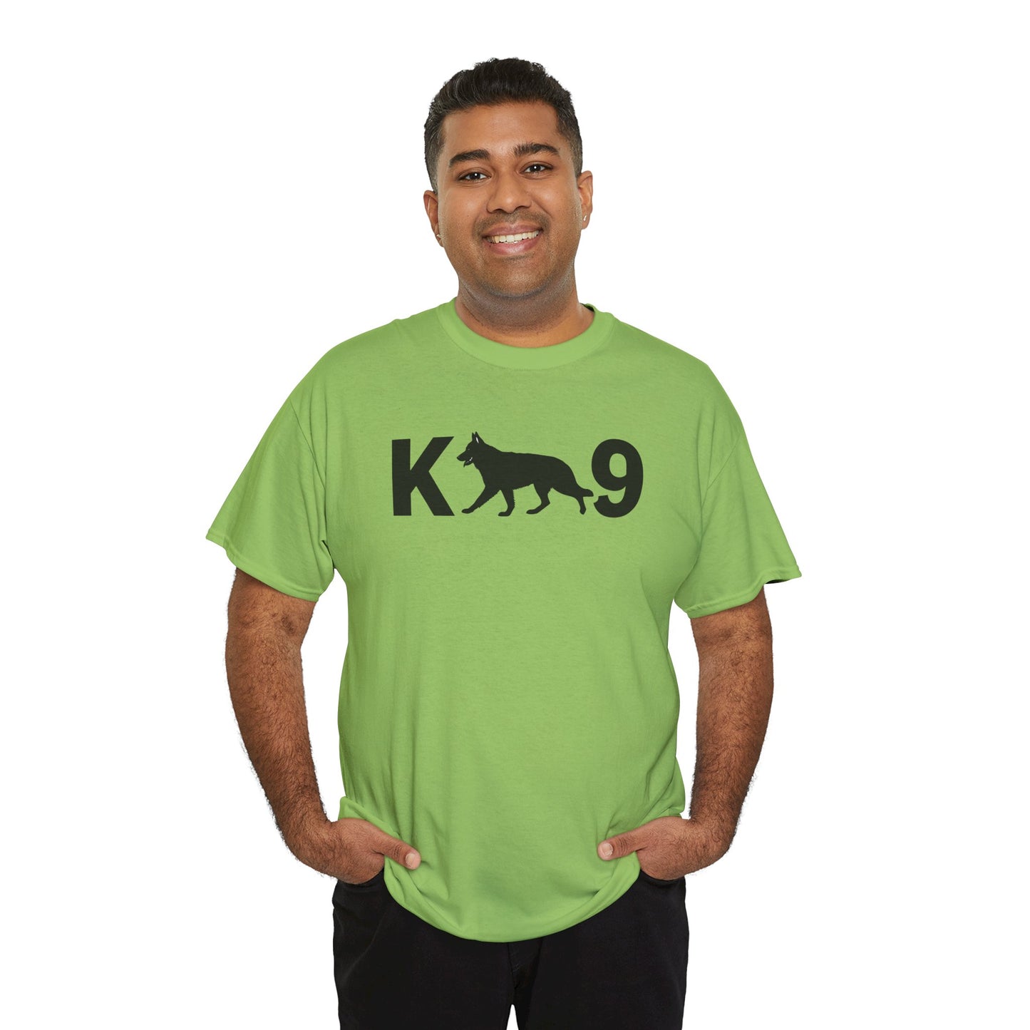 Black German Shepherd K9 Unisex Heavy Cotton Tee - Perfect for Dog Lovers, Pet Owners