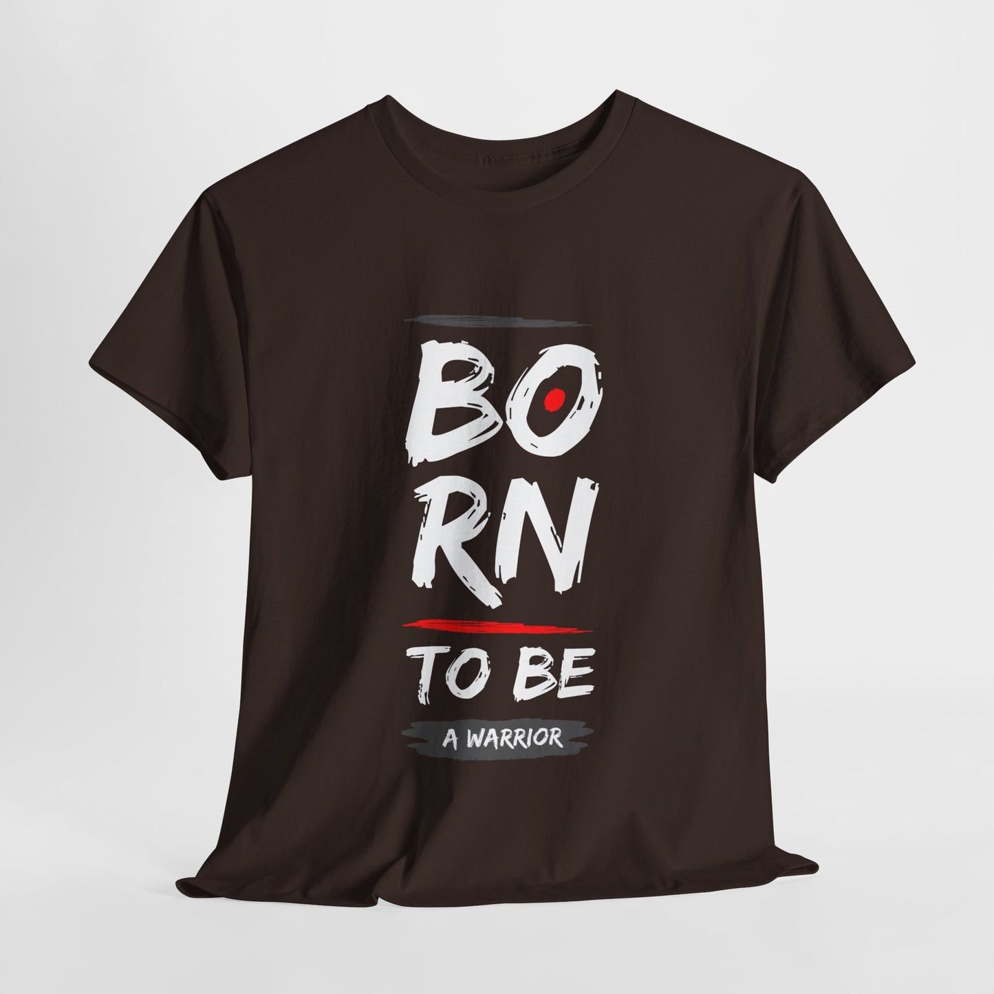 Born to Be a Warrior Unisex Heavy Cotton Tee, Inspirational Shirt for Veterans, Motivational Gift, Fitness Apparel, Casual Wear