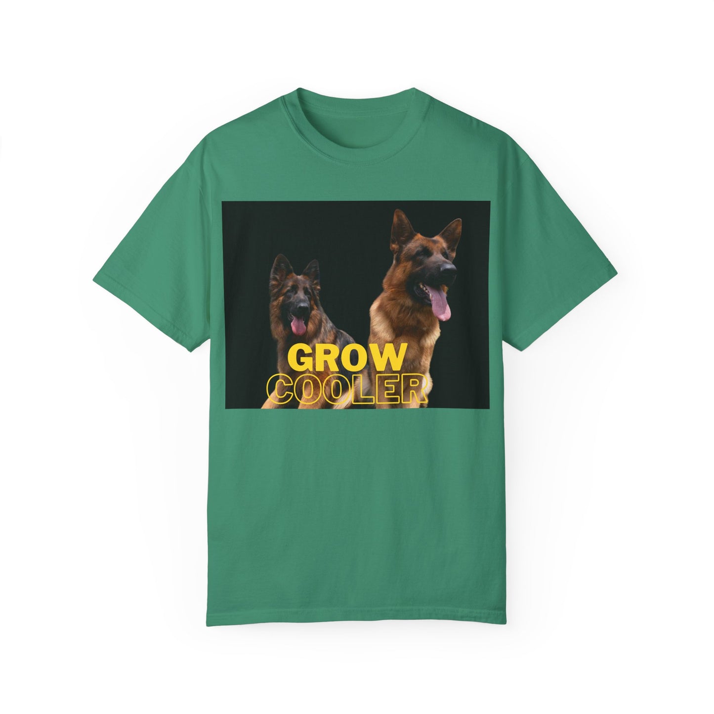 Unisex Dog Lover T-Shirt With Two German Shepherds and Caption Grow Cooler