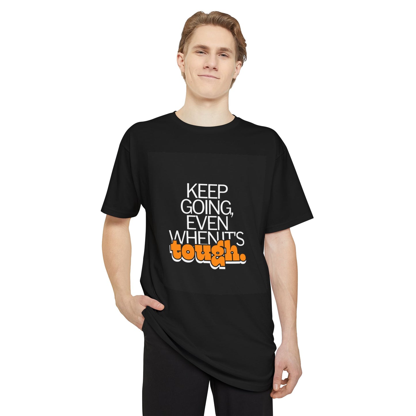 Keep Going Even When ITs Tough Motivational Urban Tee, Inspirational Apparel, Gift for Fitness Lovers, Casual Style Top, Everyday Wear