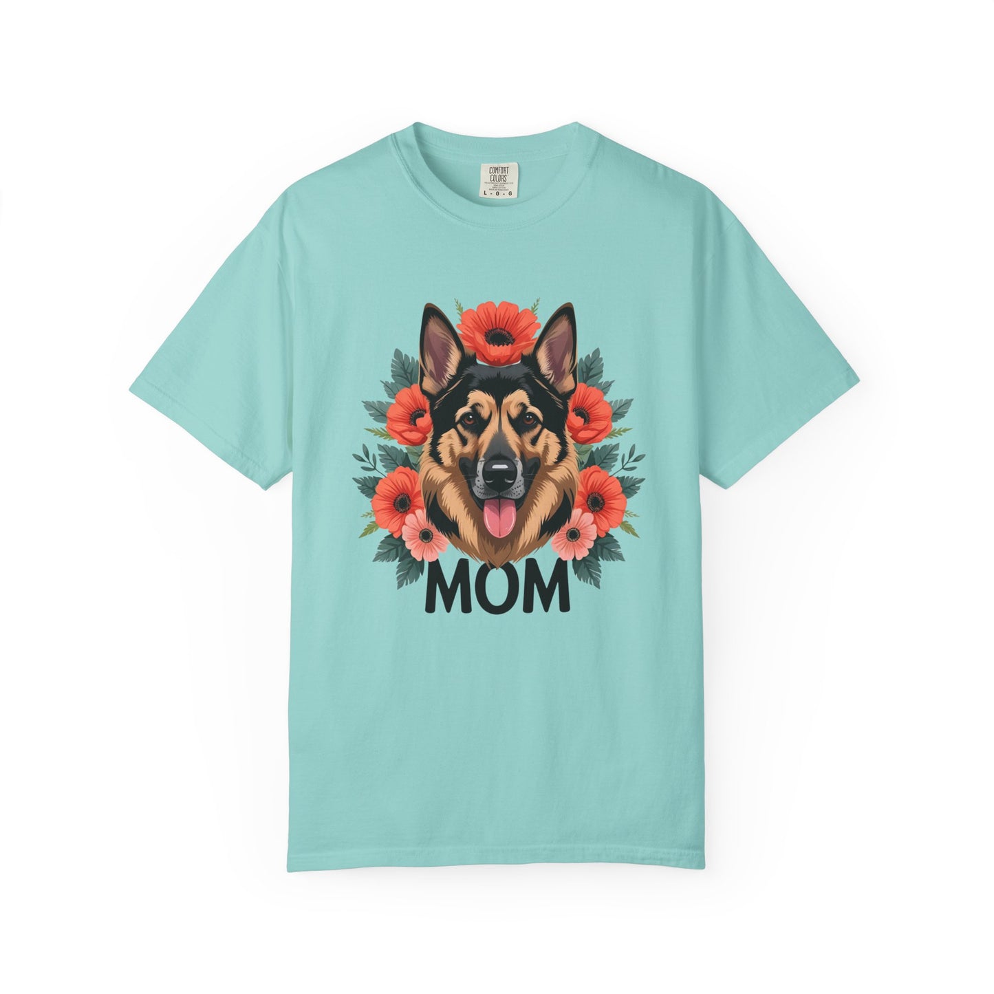 Floral German Shepherd Dog Mom T-Shirt, Perfect Gift for Dog Lovers, Mother’s Day, Birthday, Casual Wear, Comfortable Everyday Tee