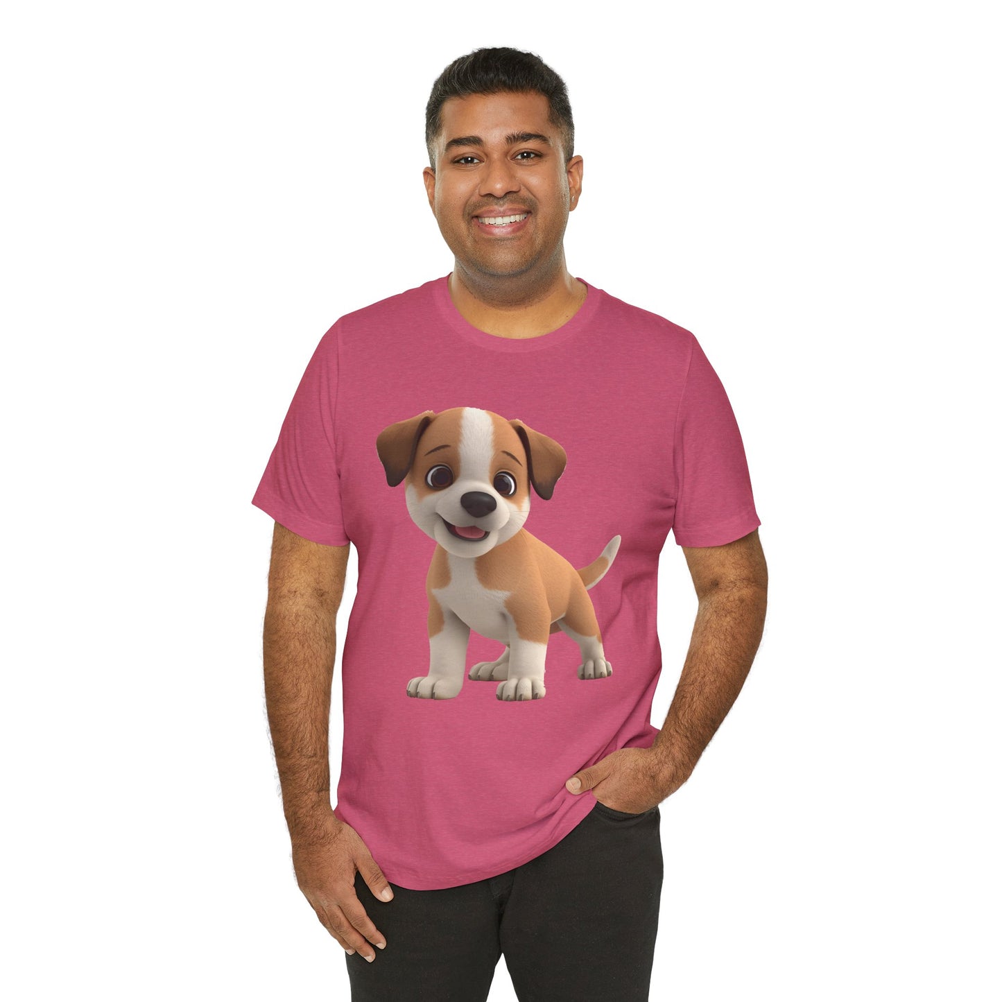 Cute Dog 3D Graphic Tee, Fun Animal Shirt, Dog Lover Gift, Playful Fashion Statement