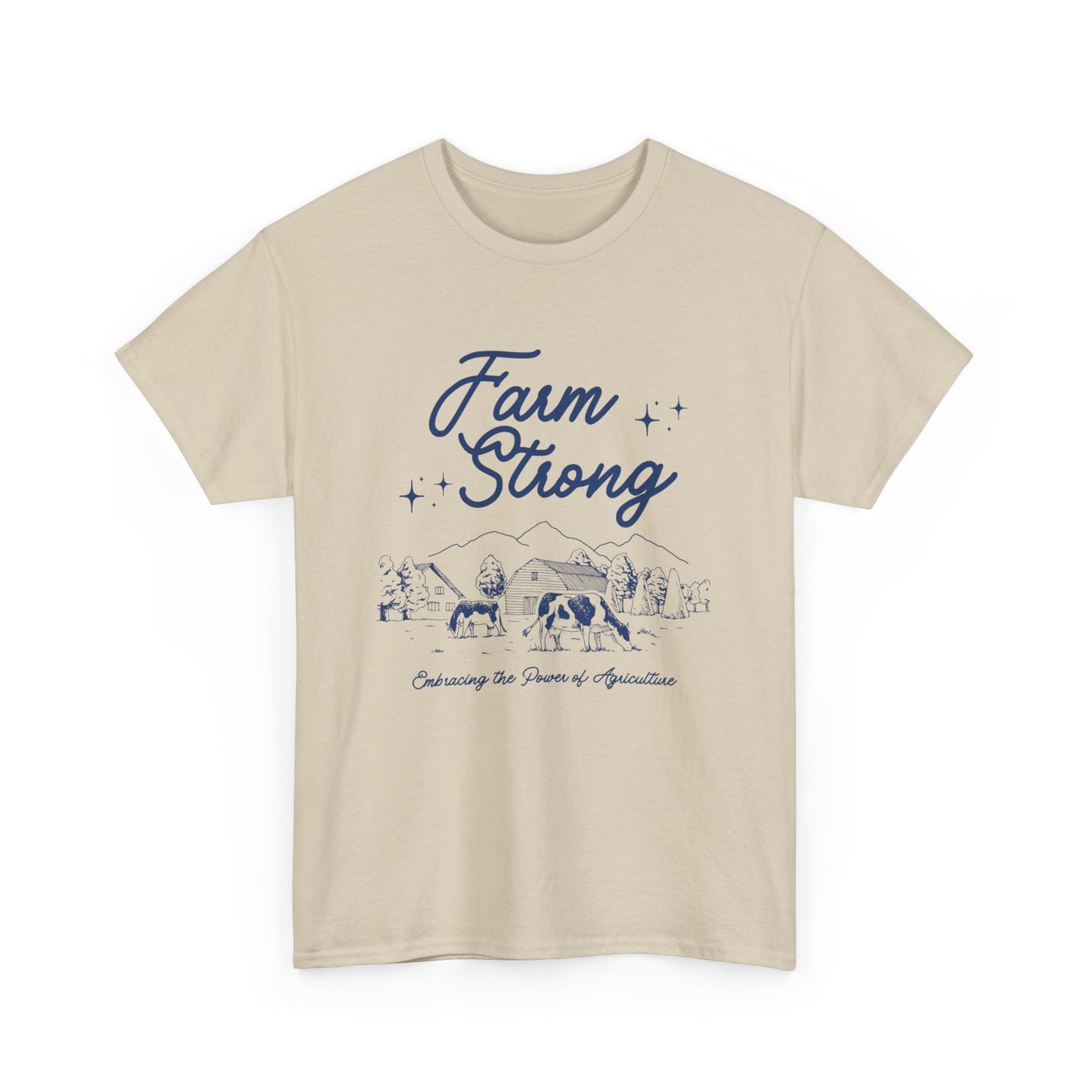 Farm Strong Unisex Cotton Tee - Embracing the Power of Agriculture, Motivational Shirt, Inspirational Tee