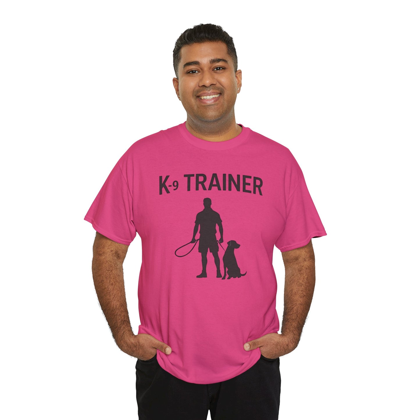 K-9 Trainer Heavy Cotton T-Shirt, Dog Owner Gift, Police Dog Shirt, Animal Enthusiast Apparel, Casual Style Tee