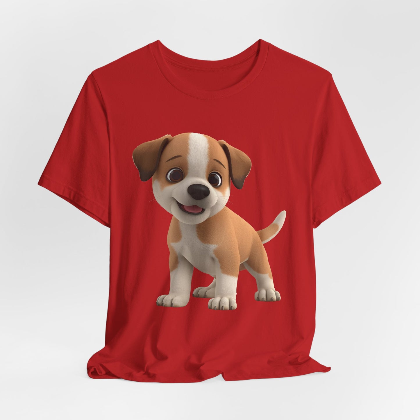 Cute Dog 3D Graphic Tee, Fun Animal Shirt, Dog Lover Gift, Playful Fashion Statement