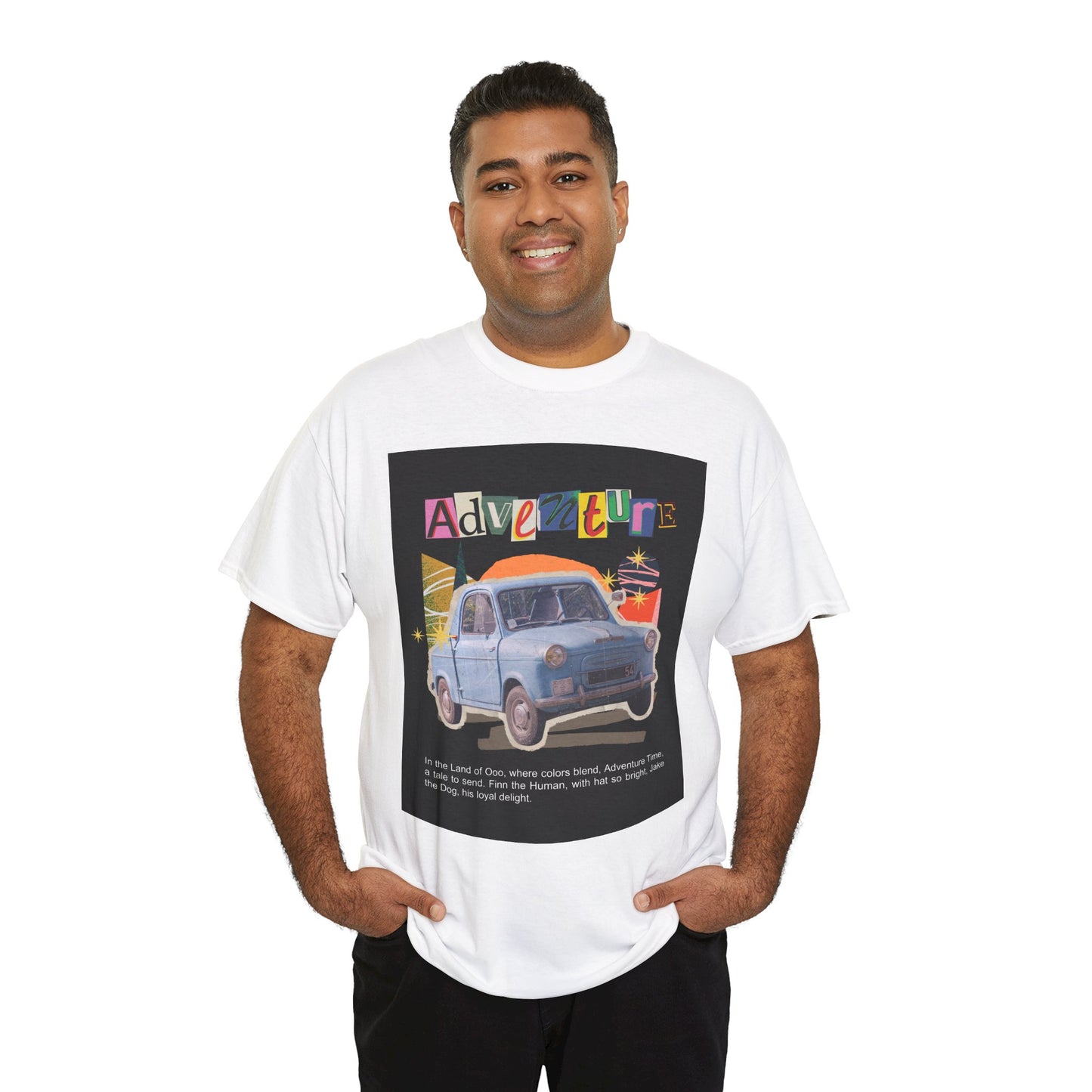 Adventure-Themed Unisex Cotton Tee, Retro Car Graphic Tee, Travel T-Shirt, Gift for Adventurers, Vintage Exploration Top