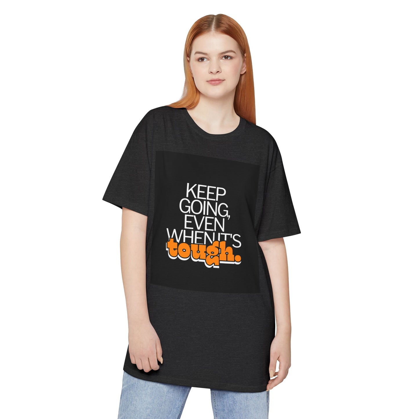 Keep Going Even When ITs Tough Motivational Urban Tee, Inspirational Apparel, Gift for Fitness Lovers, Casual Style Top, Everyday Wear