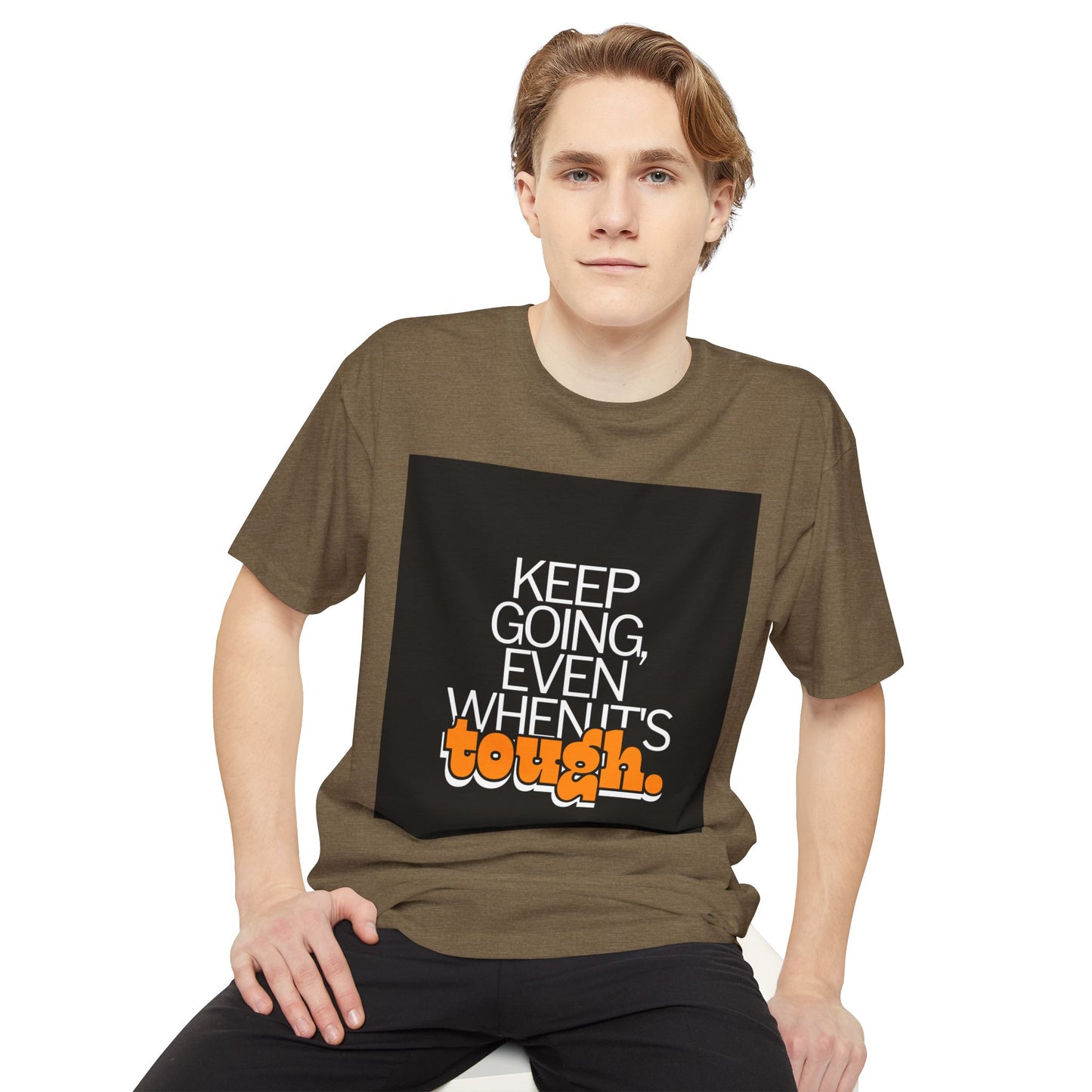 Keep Going Even When ITs Tough Motivational Urban Tee, Inspirational Apparel, Gift for Fitness Lovers, Casual Style Top, Everyday Wear