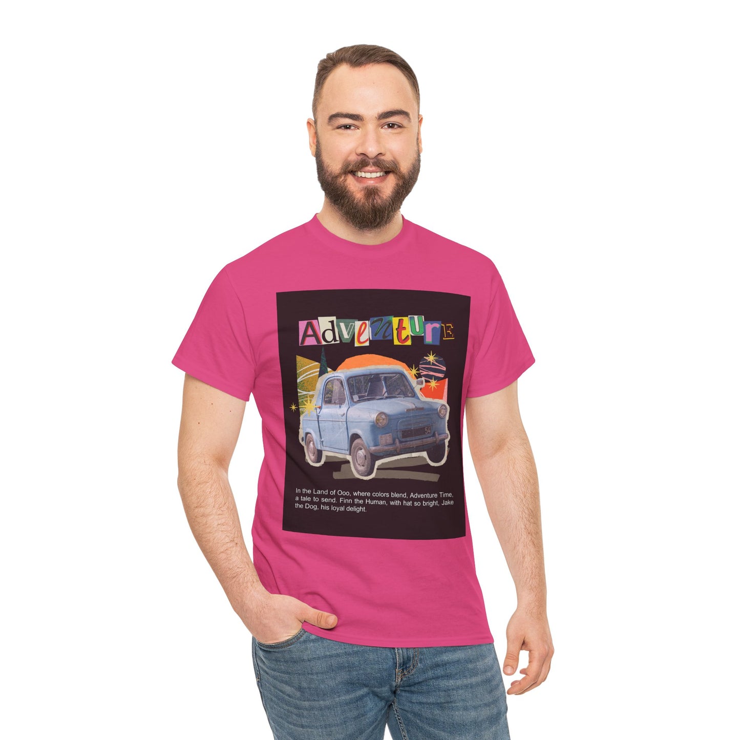 Adventure-Themed Unisex Cotton Tee, Retro Car Graphic Tee, Travel T-Shirt, Gift for Adventurers, Vintage Exploration Top