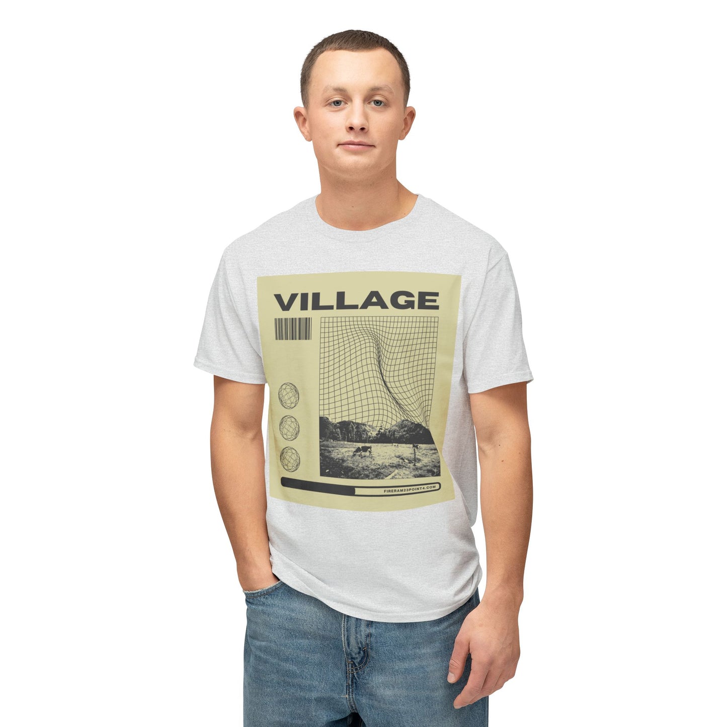 Retro Village Graphic Unisex T-Shirt | Casual Wear, Vintage Style, Gift for Travel Lovers, Graphic Tee, Statement Shirt