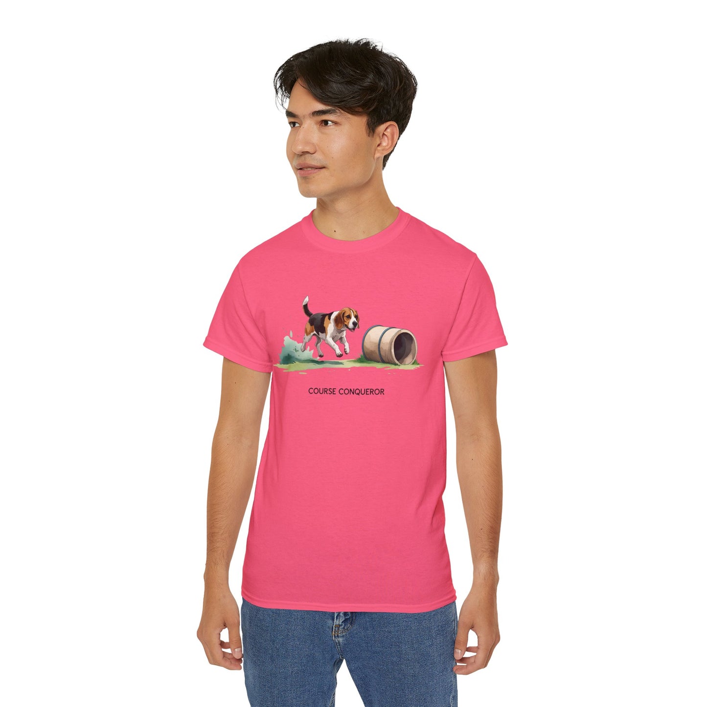 Dog Agility Tee - Course Conqueror | Beagle Graphic T-Shirt, Pet Enthusiast Gift, Animal Lover Apparel, Wearable Art for Dog Lovers