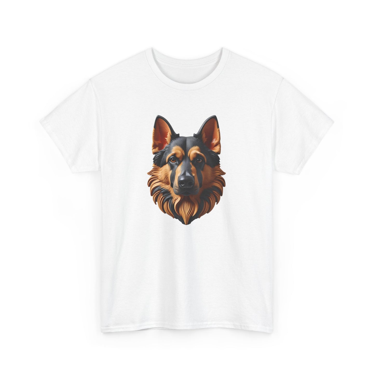 German Shepherd Lover Tee With 3D Design, Unisex Cotton Shirt, Dog T-Shirt, Pet Lovers Gift, Animal Enthusiast Apparel
