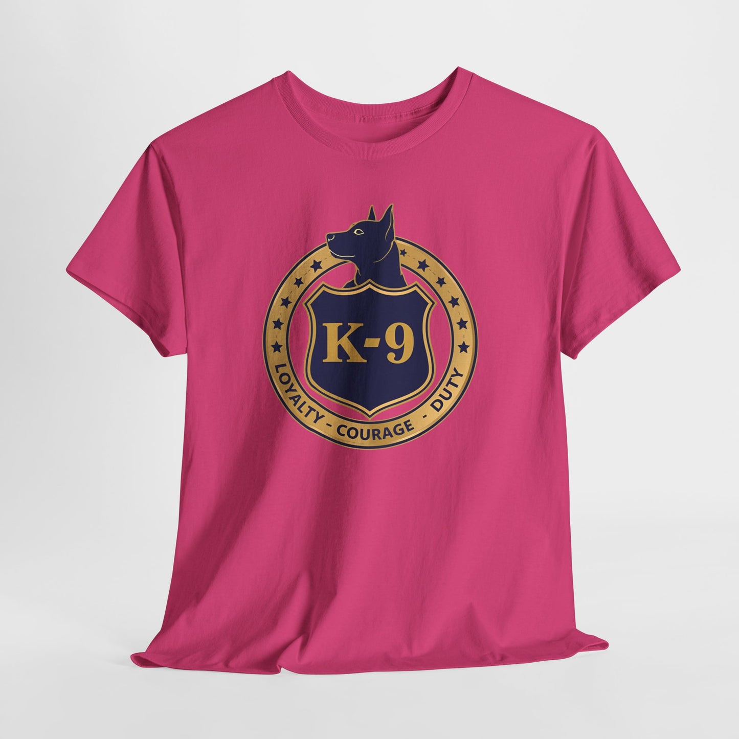K-9 Police Unisex Heavy Cotton Tee - Loyalty Courage Duty | Dog Lover Gift, Law Enforcement Apparel, Dog Training Shirt