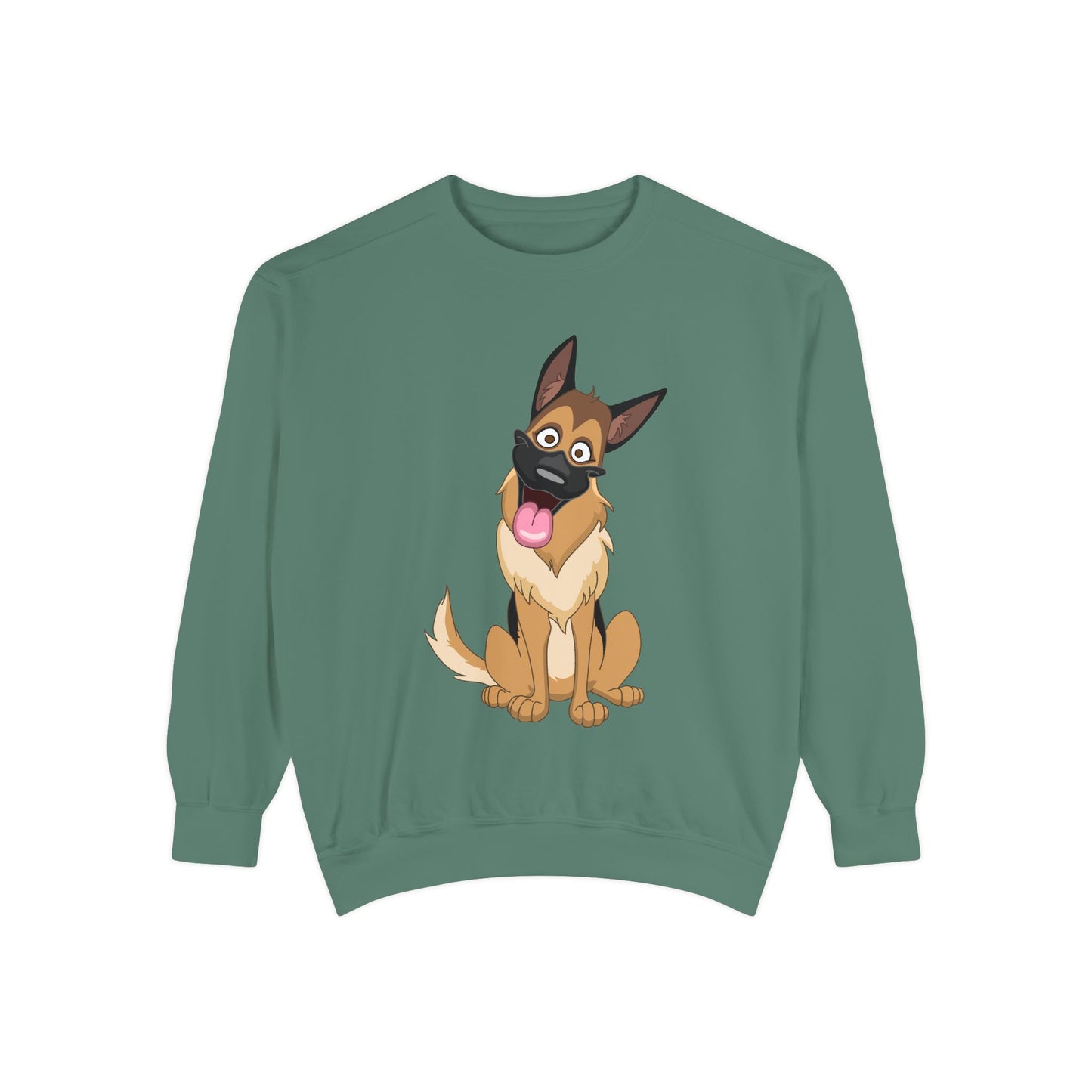Funny Dog Cartoon Sweatshirt for Pet Lovers - Unisex Garment-Dyed Apparel