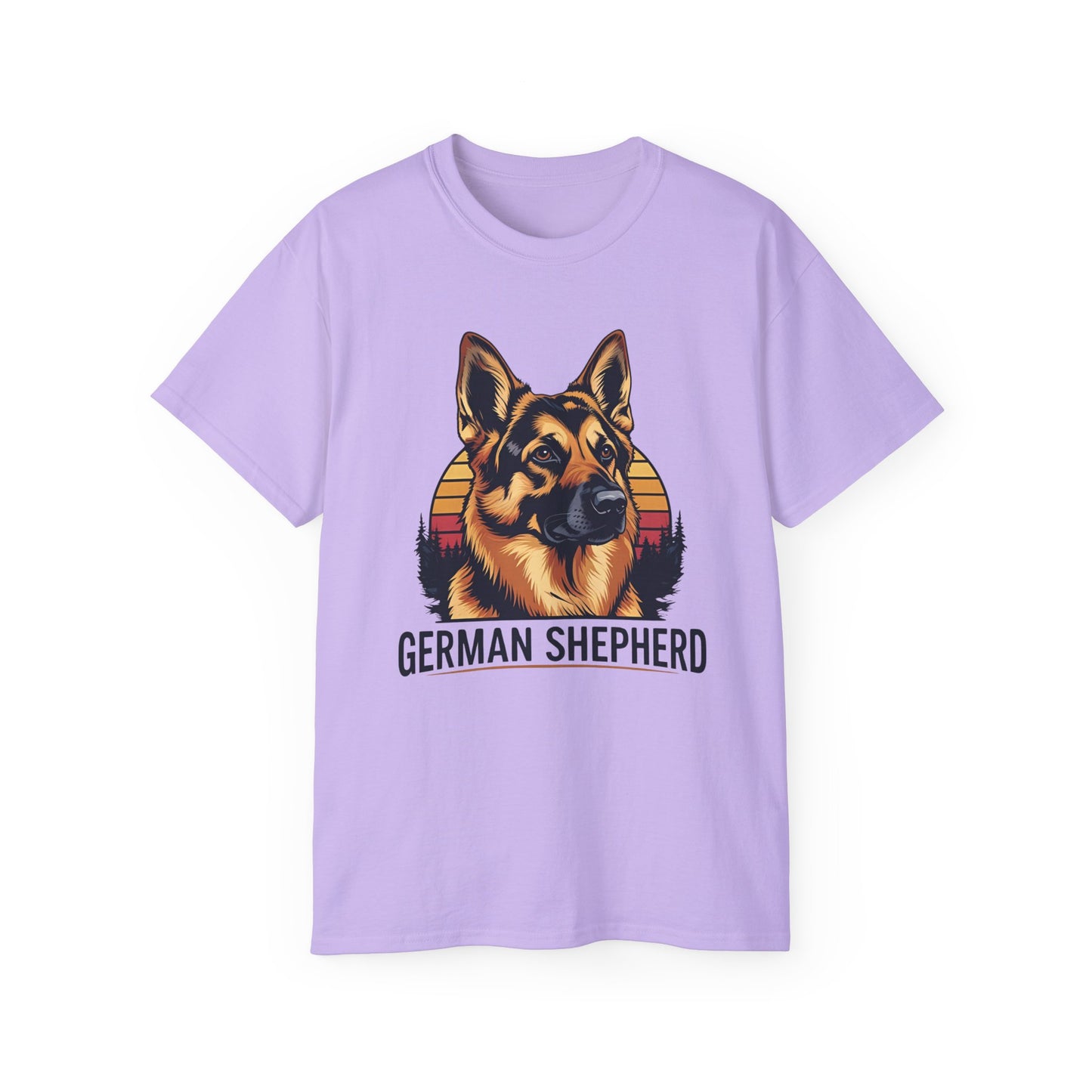 German Shepherd Ultra Cotton Tee, Dog Lover Gift, Retro Design, Pet Owner Shirt, Animal Apparel, Birthday Gift, Casual Wear