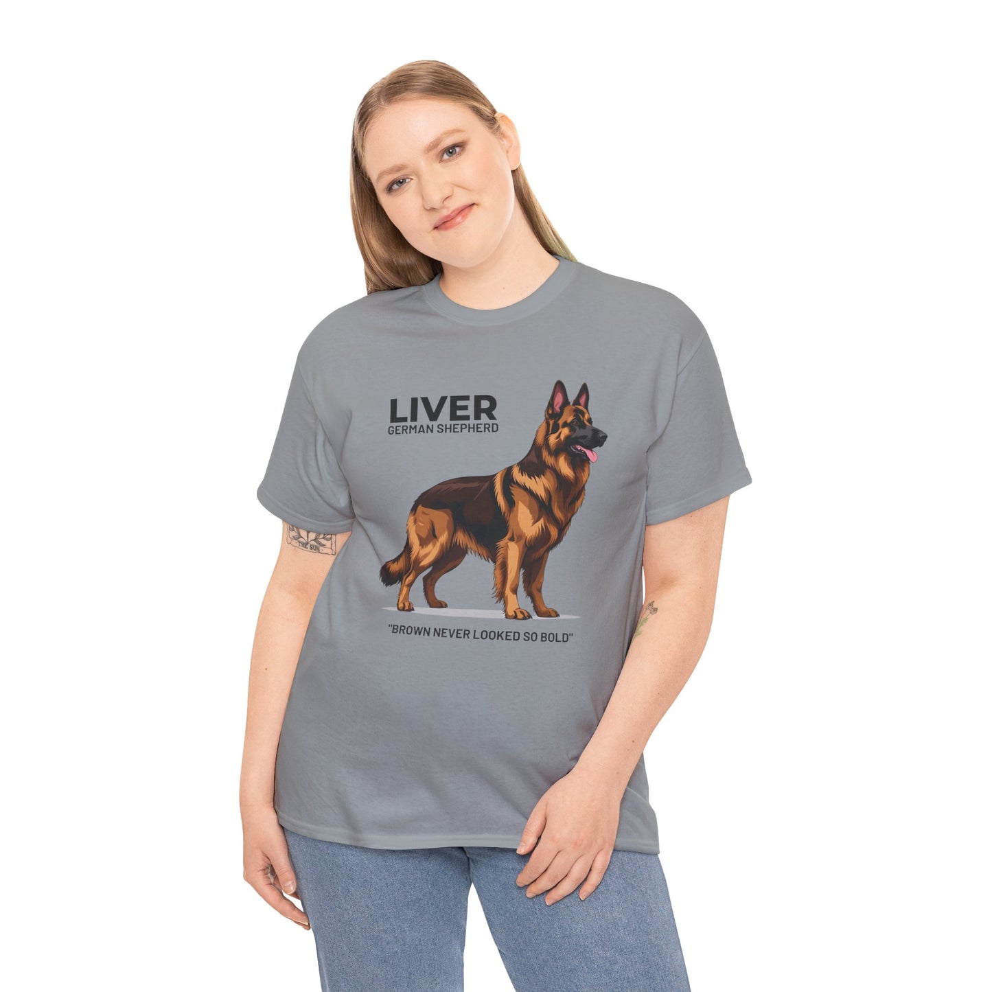 Liver German Shepherd Lover Tee - Brown Never Looked So Bold | Dog Owner Gift, Pet Parent Shirt, Animal Lover Apparel