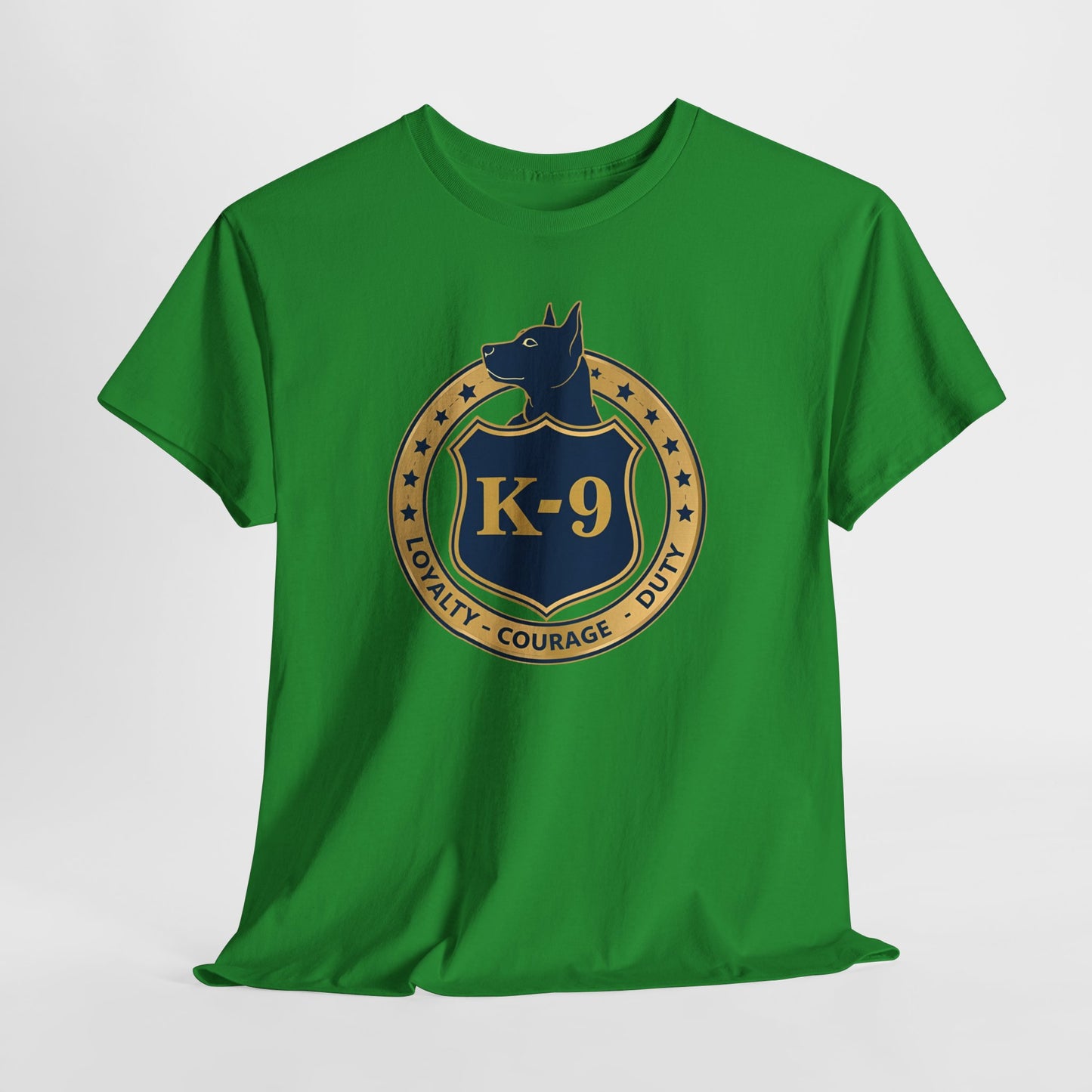 K-9 Police Unisex Heavy Cotton Tee - Loyalty Courage Duty | Dog Lover Gift, Law Enforcement Apparel, Dog Training Shirt