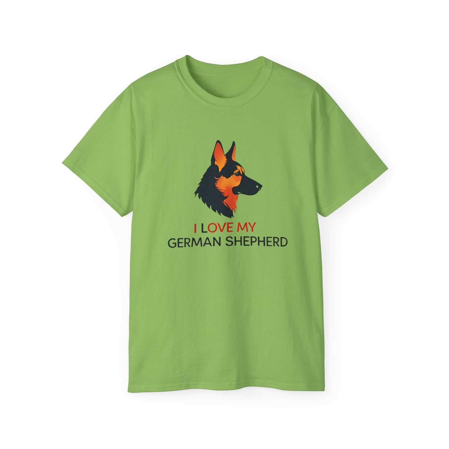 German Shepherd Lovers Unisex Ultra Cotton Tee - "I Love My German Shepherd", Dog Owner Gift, Canine Apparel, Pet Lover T-Shirt