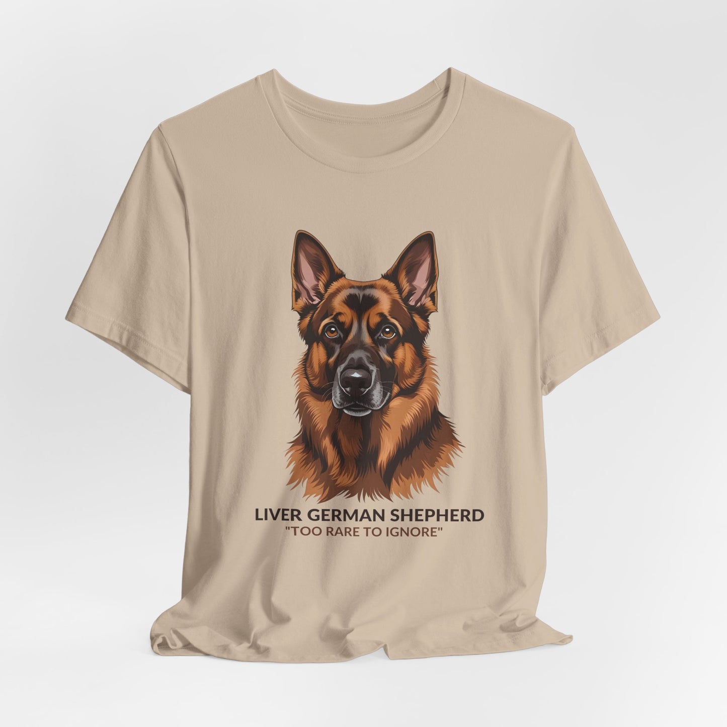 Liver German Shepherd Dog Lover Tee - To Rare To Ignore | Perfect Gift for Pet Owners, Animal Lover Merchandise, Casual Wear, Unique Dog Shirt