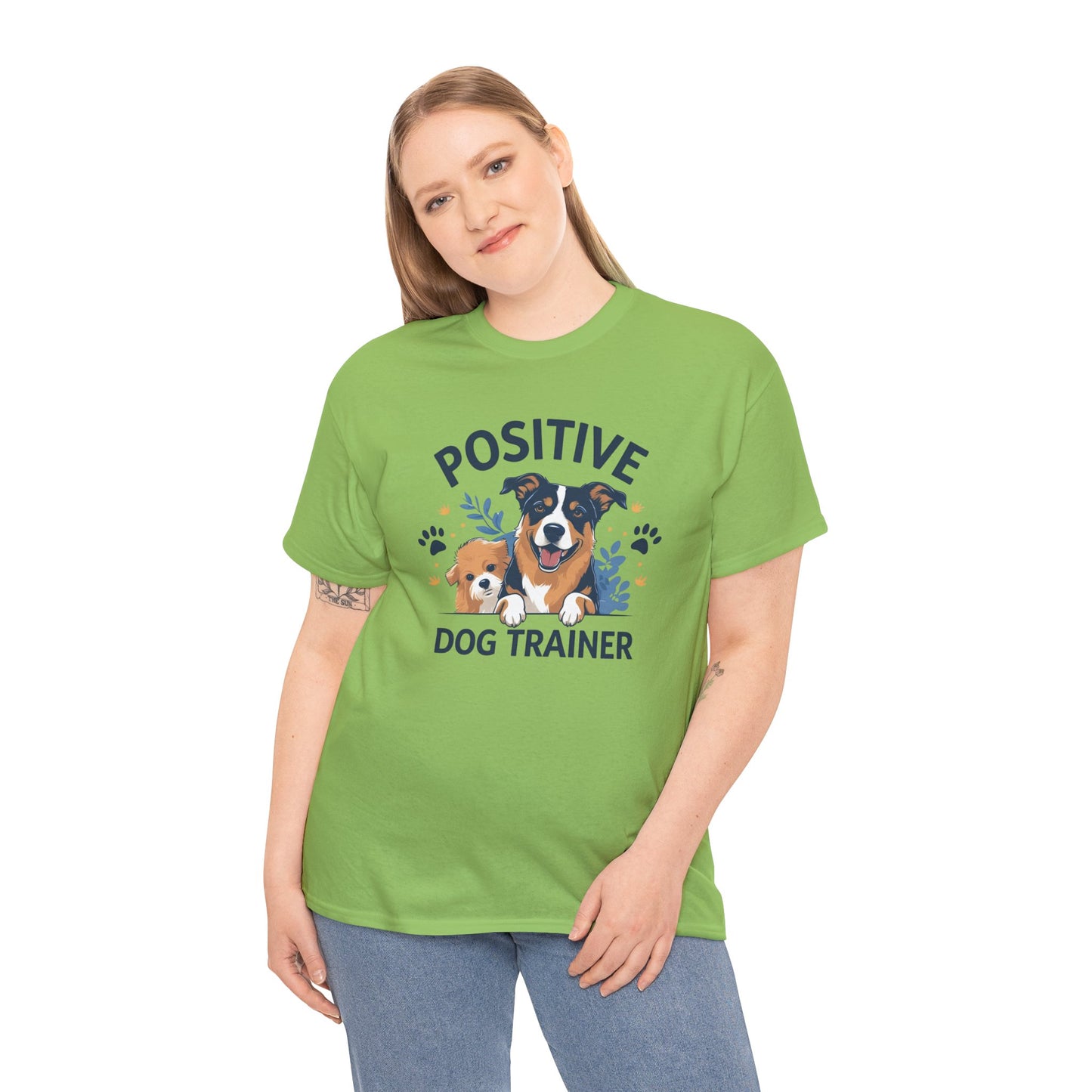 Positive Dog Trainer Tee, Dog Lover Gift, Unisex Cotton T-Shirt, Pet Training Apparel, Animal Care, Casual Dog Shirt