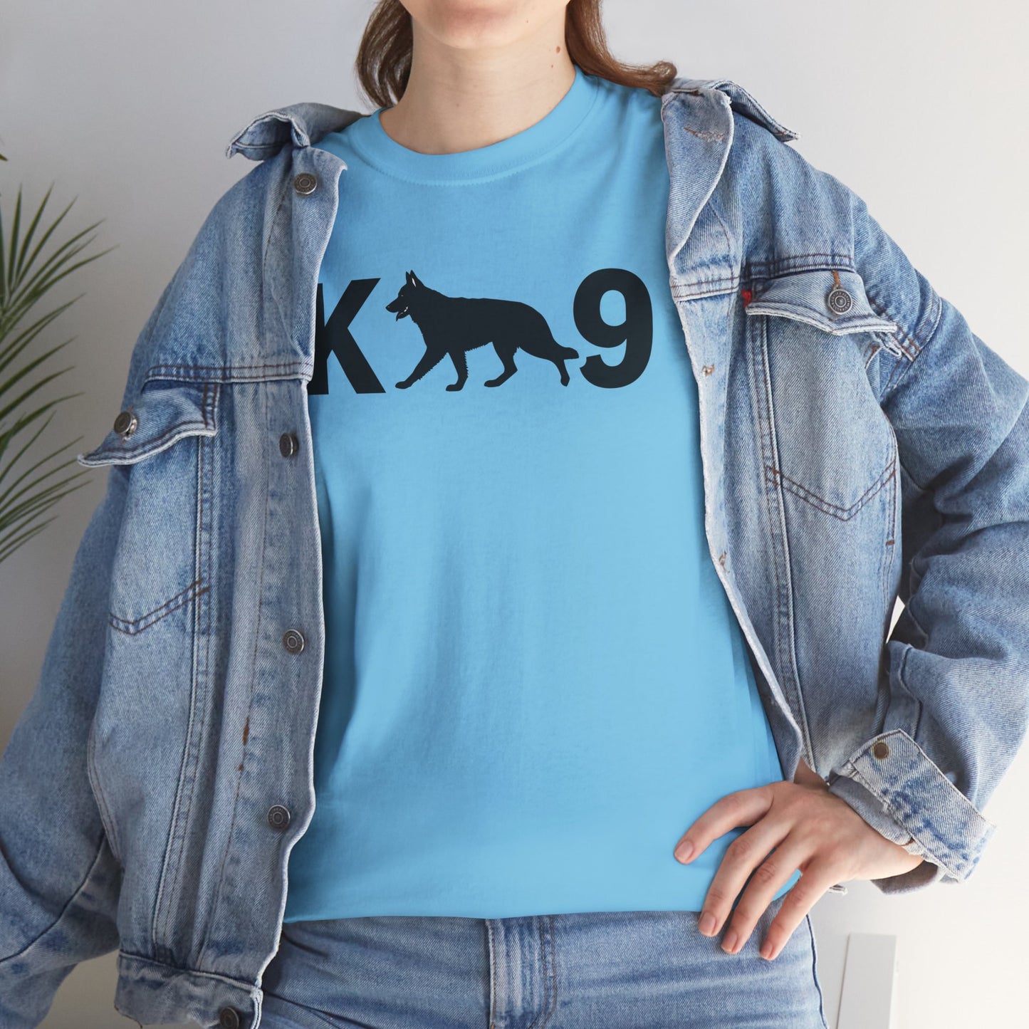 Black German Shepherd K9 Unisex Heavy Cotton Tee - Perfect for Dog Lovers, Pet Owners