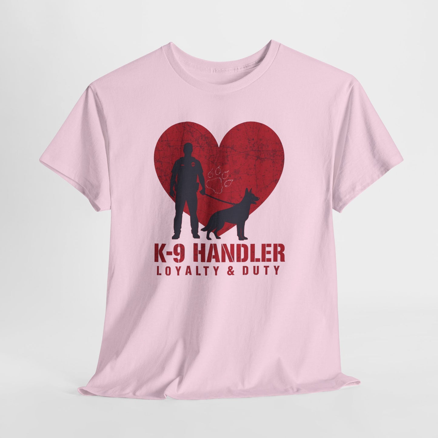 K-9 Handler Heavy Cotton Tee - Loyalty & Duty Shirt, Dog Lover Gift